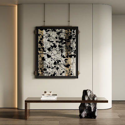 侘寂风装饰画 挂画su模型