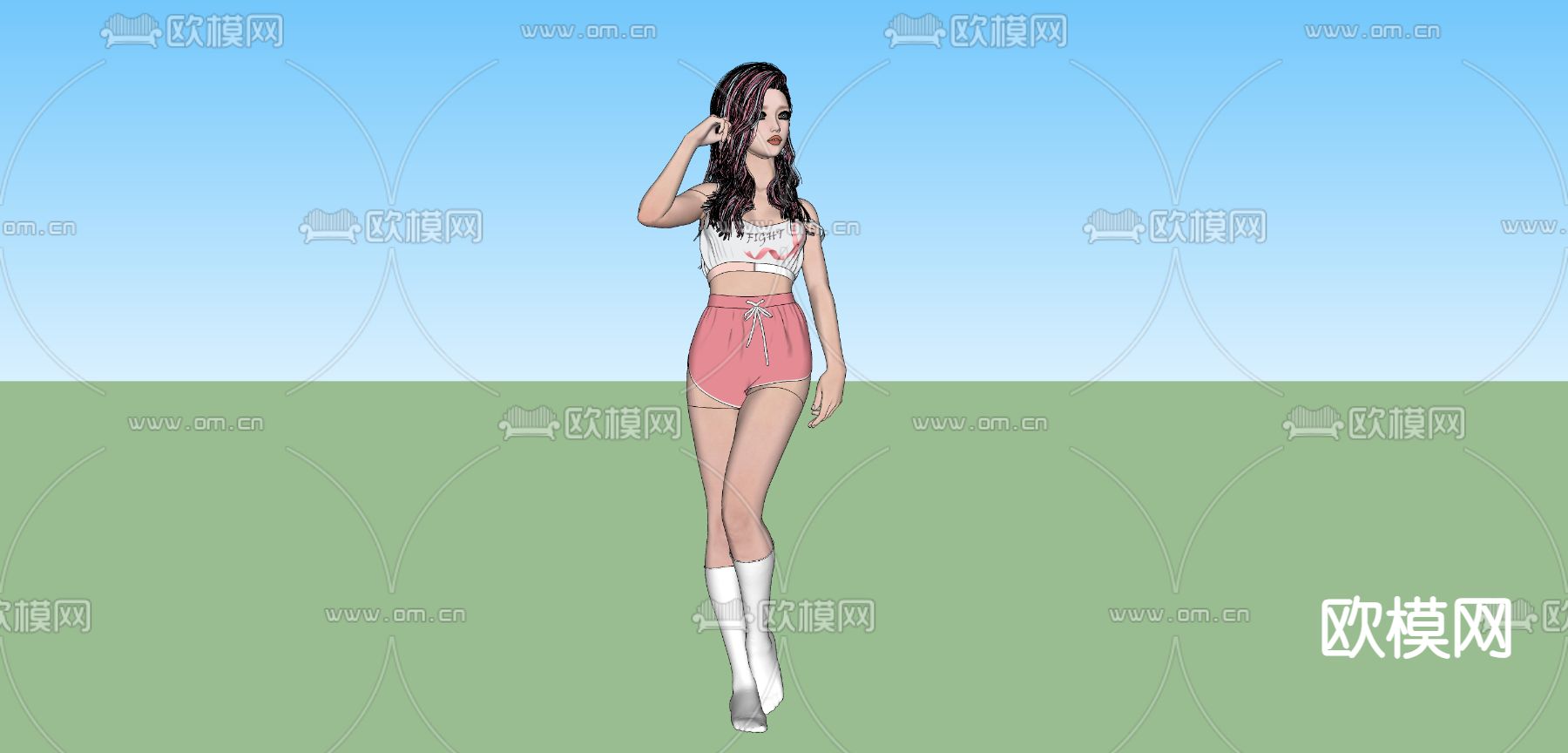 少女su模型下载（渲染图1）