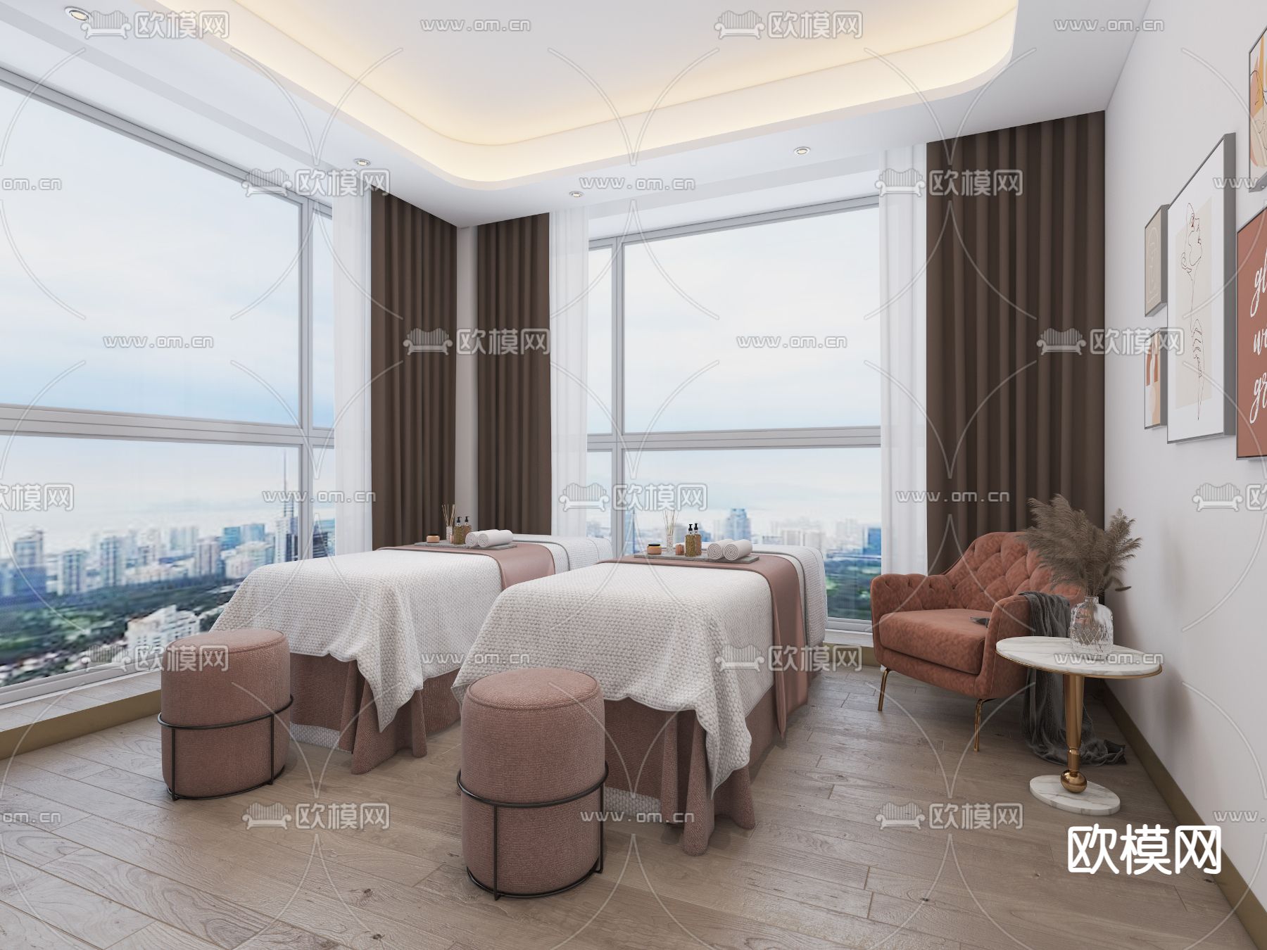 SPA护理房 美容院3d模型下载（渲染图2）