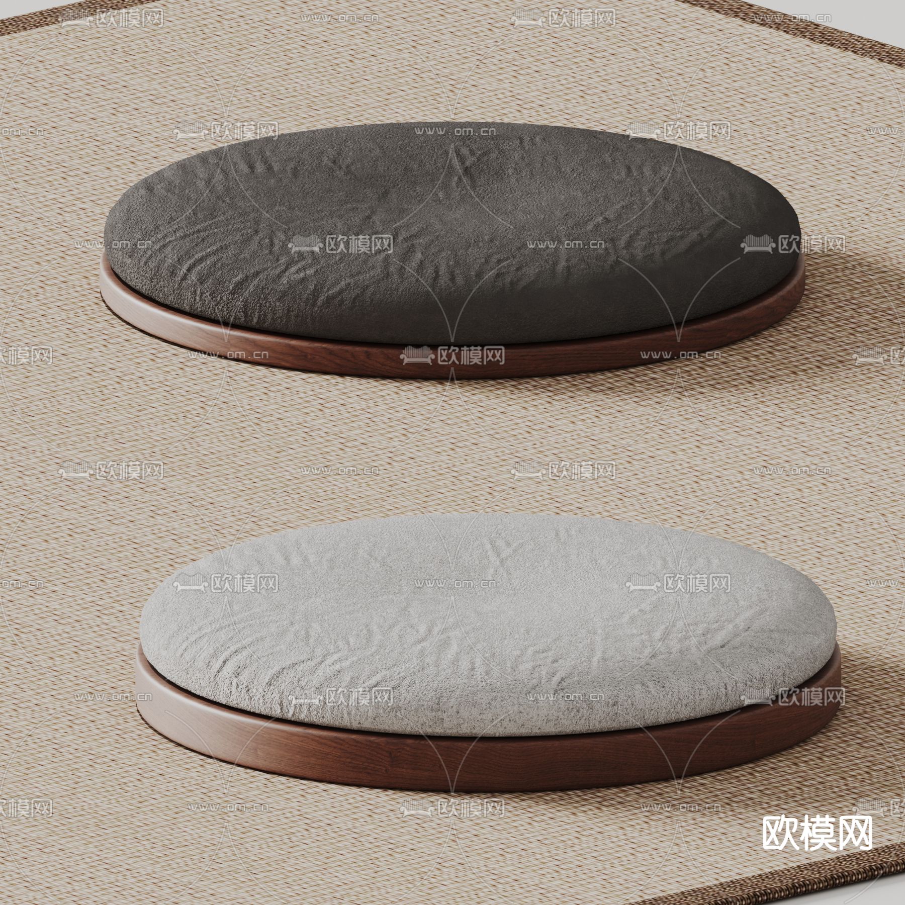 垫子 榻榻米坐垫 蒲团3d模型下载