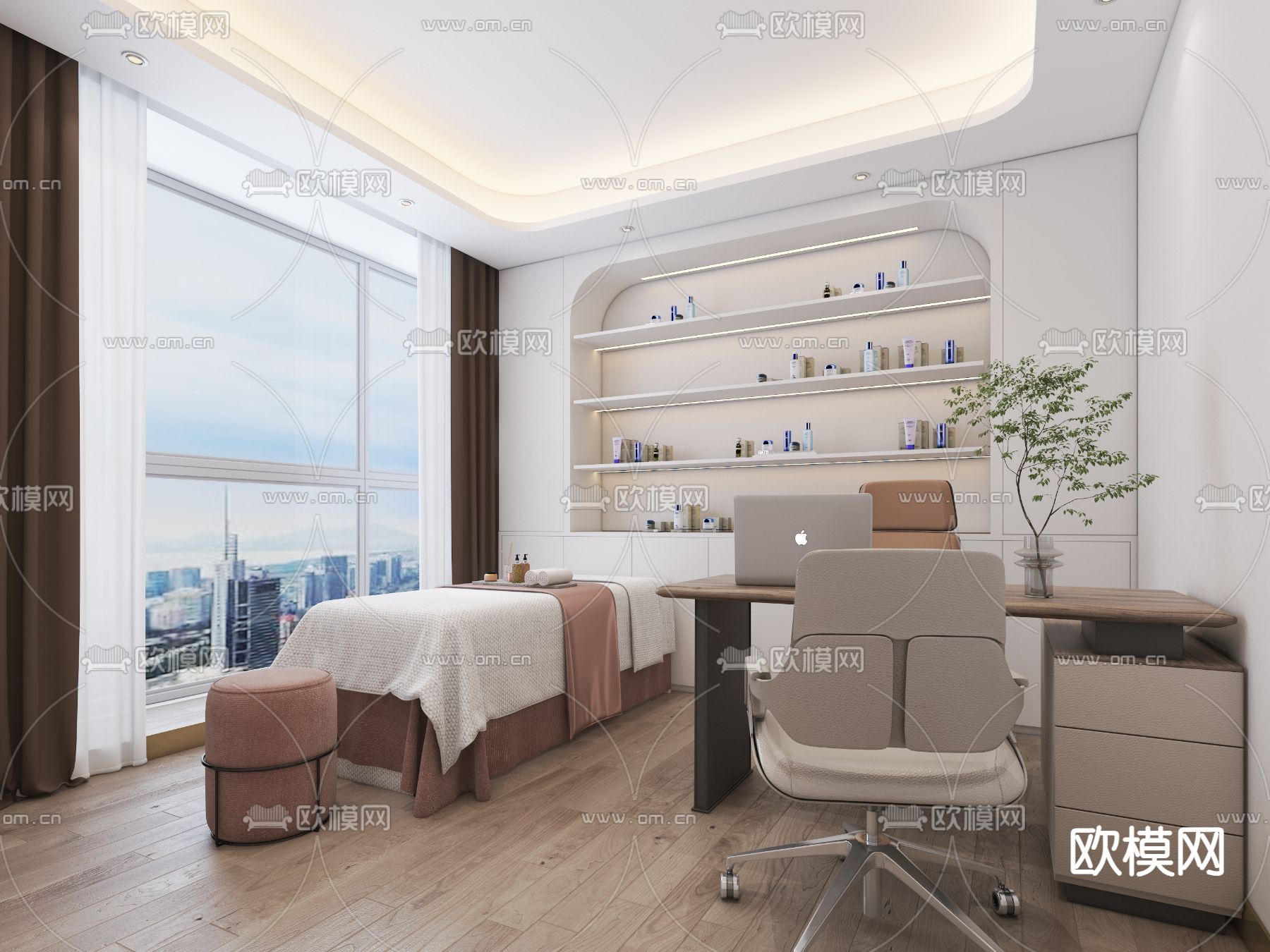 SPA护理房 美容院3d模型下载（渲染图3）