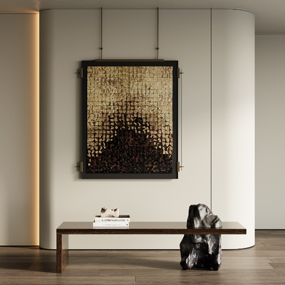 侘寂风装饰画 挂画su模型