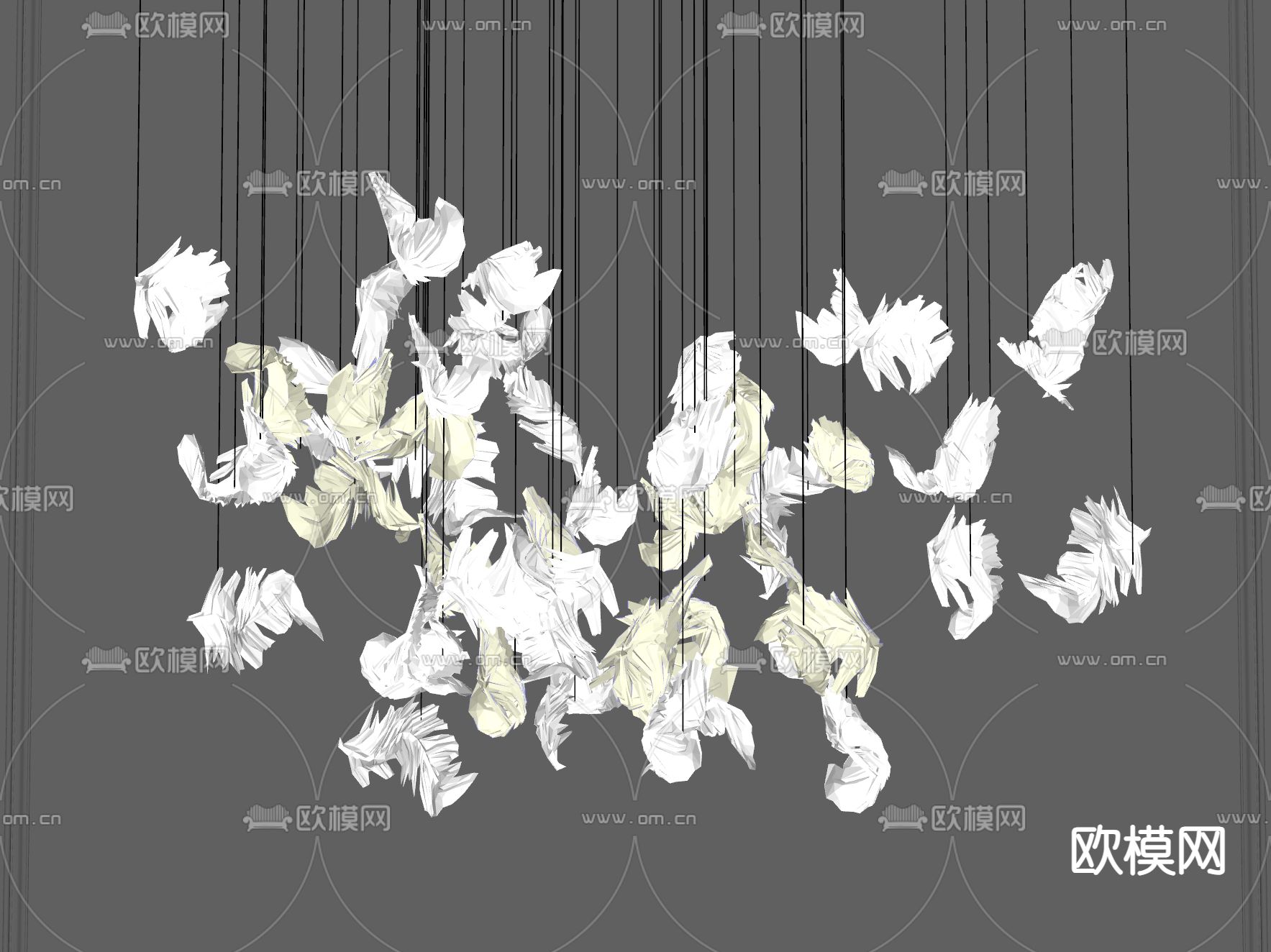 大厅吊灯su模型下载（渲染图1）