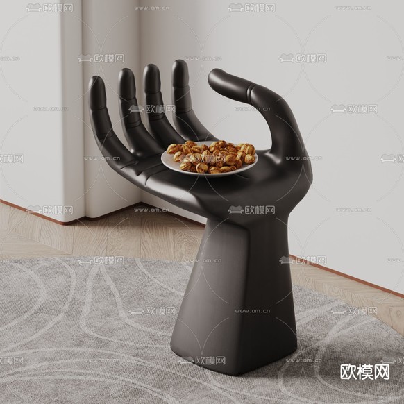 手掌边几 角几3d模型下载