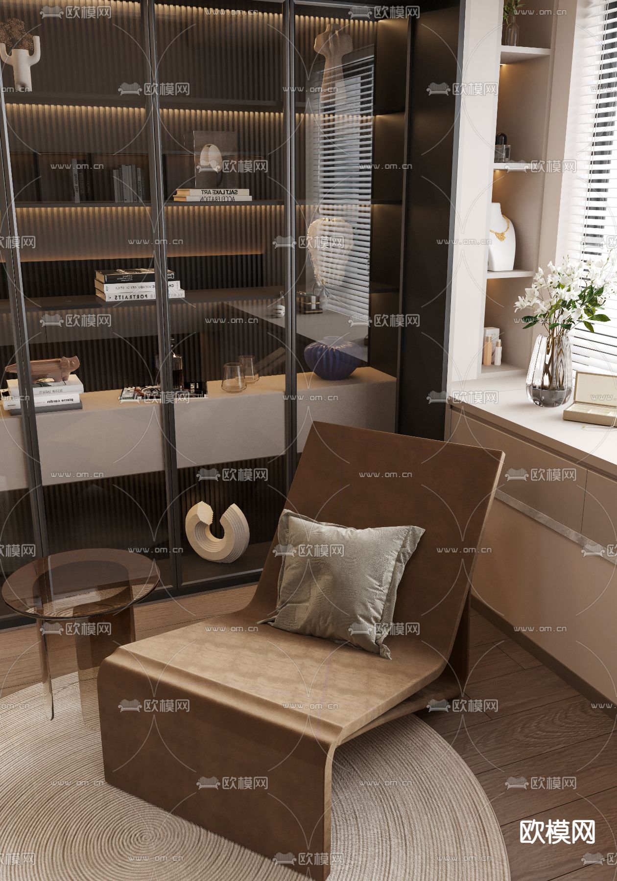 现代躺椅 休闲椅3d模型下载