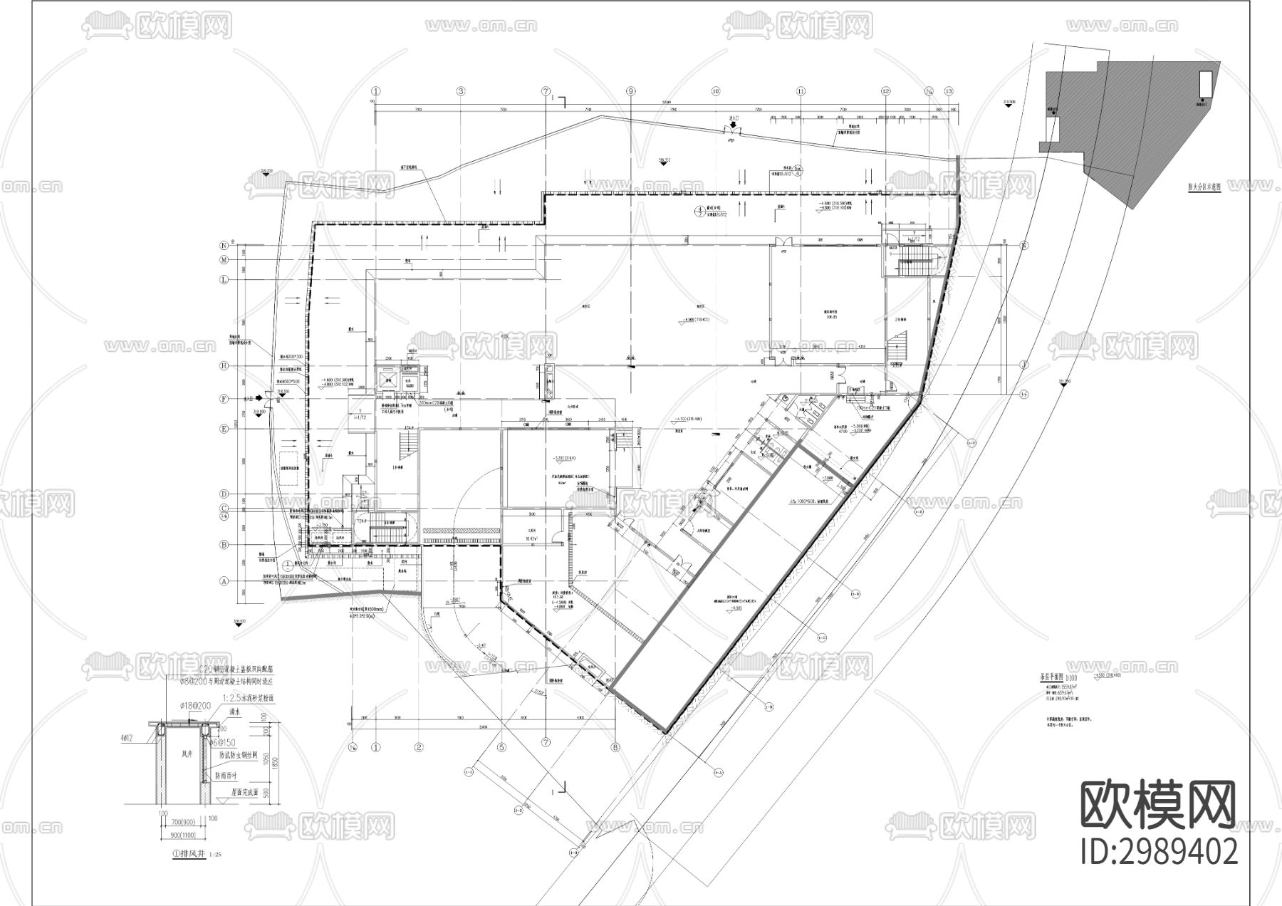 渝州路幼儿园建设工程cad施工图下载（渲染图1）