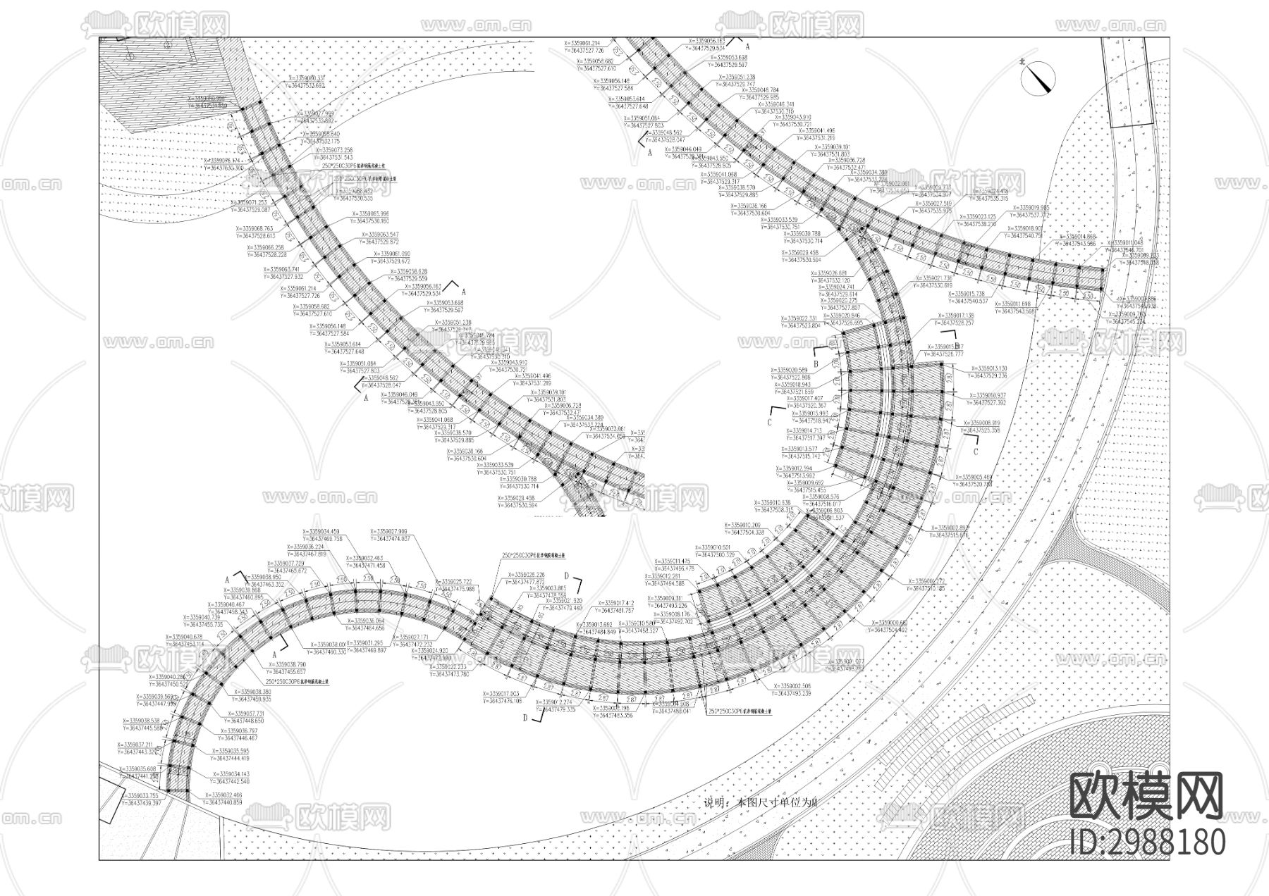 白龙公园cad施工图下载（渲染图8）