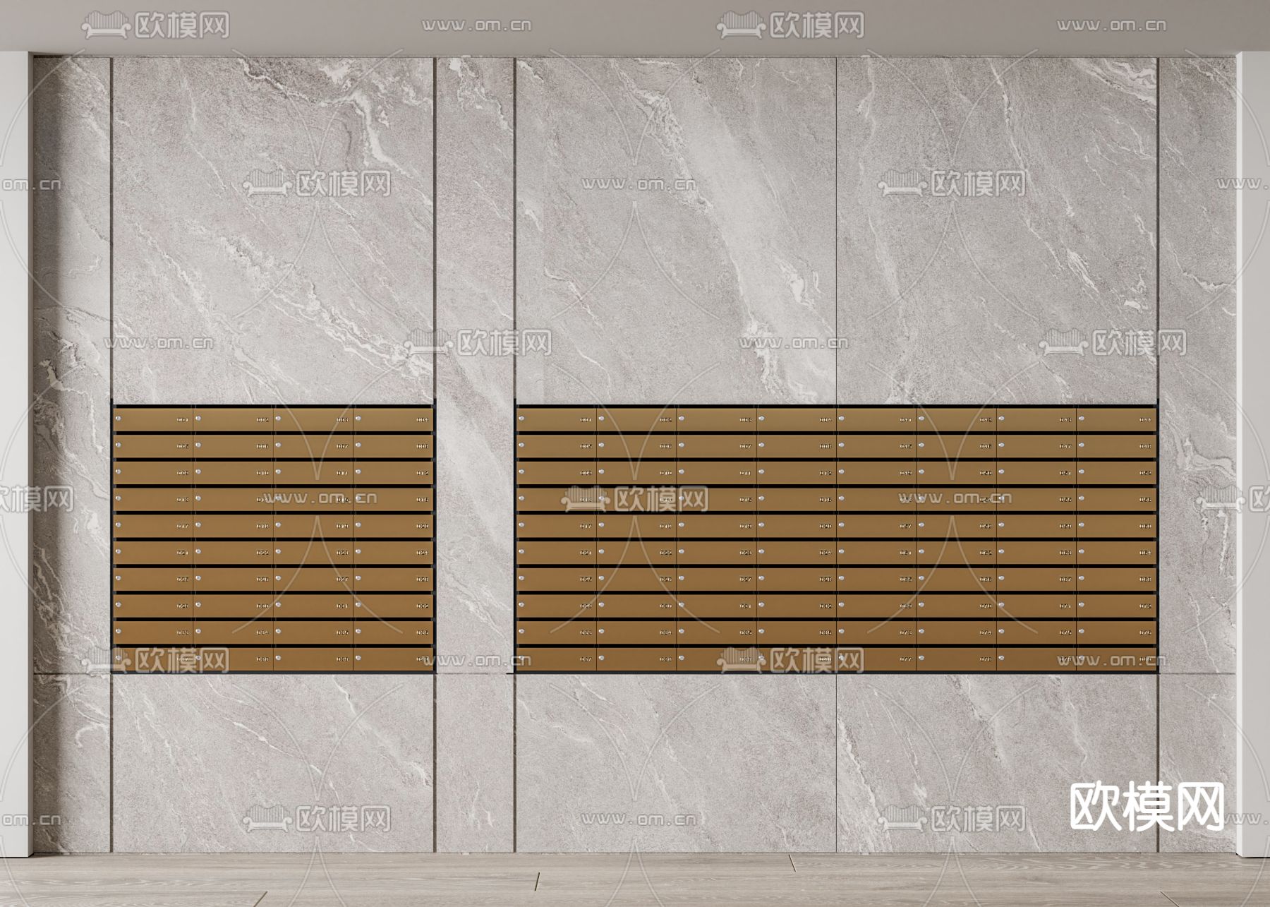 公寓信箱 邮箱 公共储物柜su模型