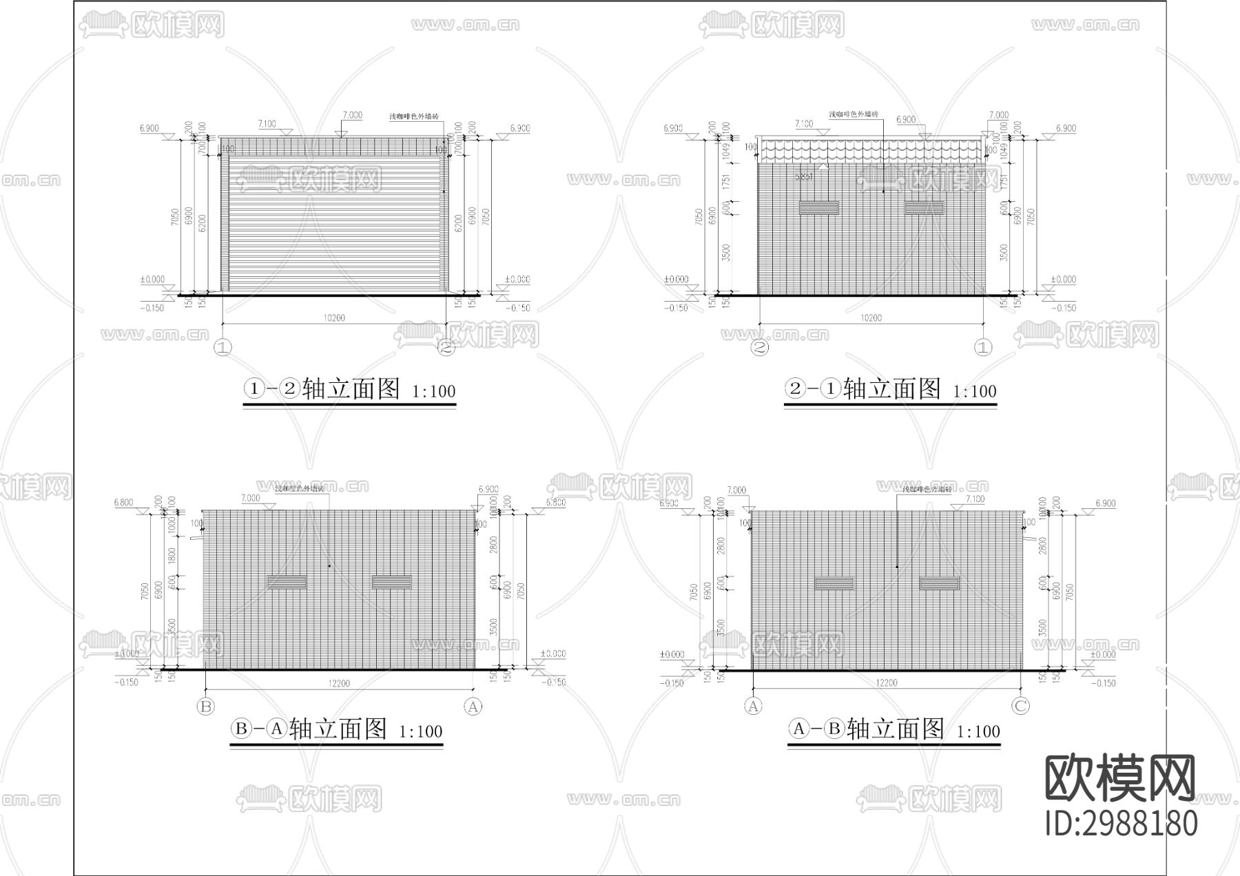 白龙公园cad施工图下载（渲染图4）