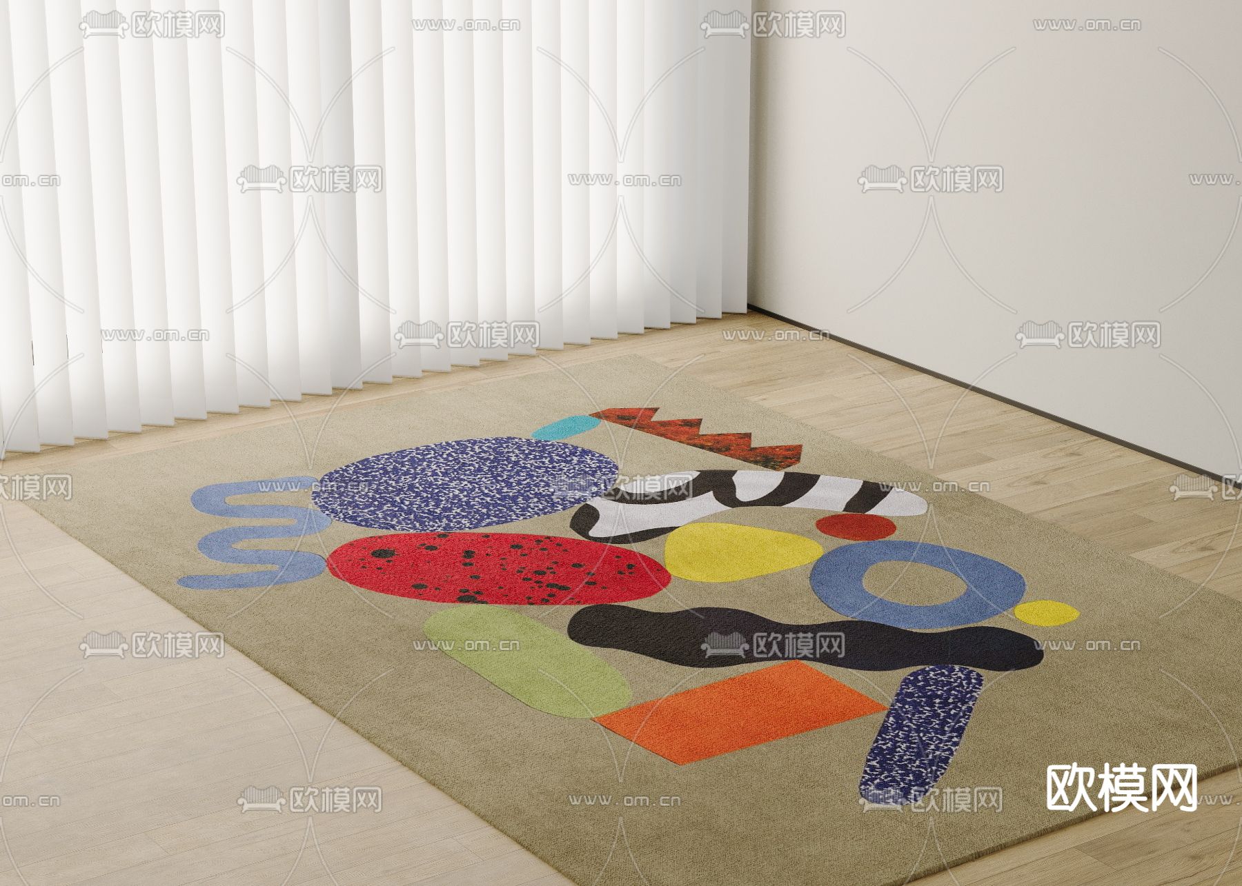 地毯 方毯3d模型下载