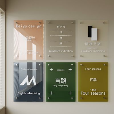  亚克力广告牌 标识牌su模型 