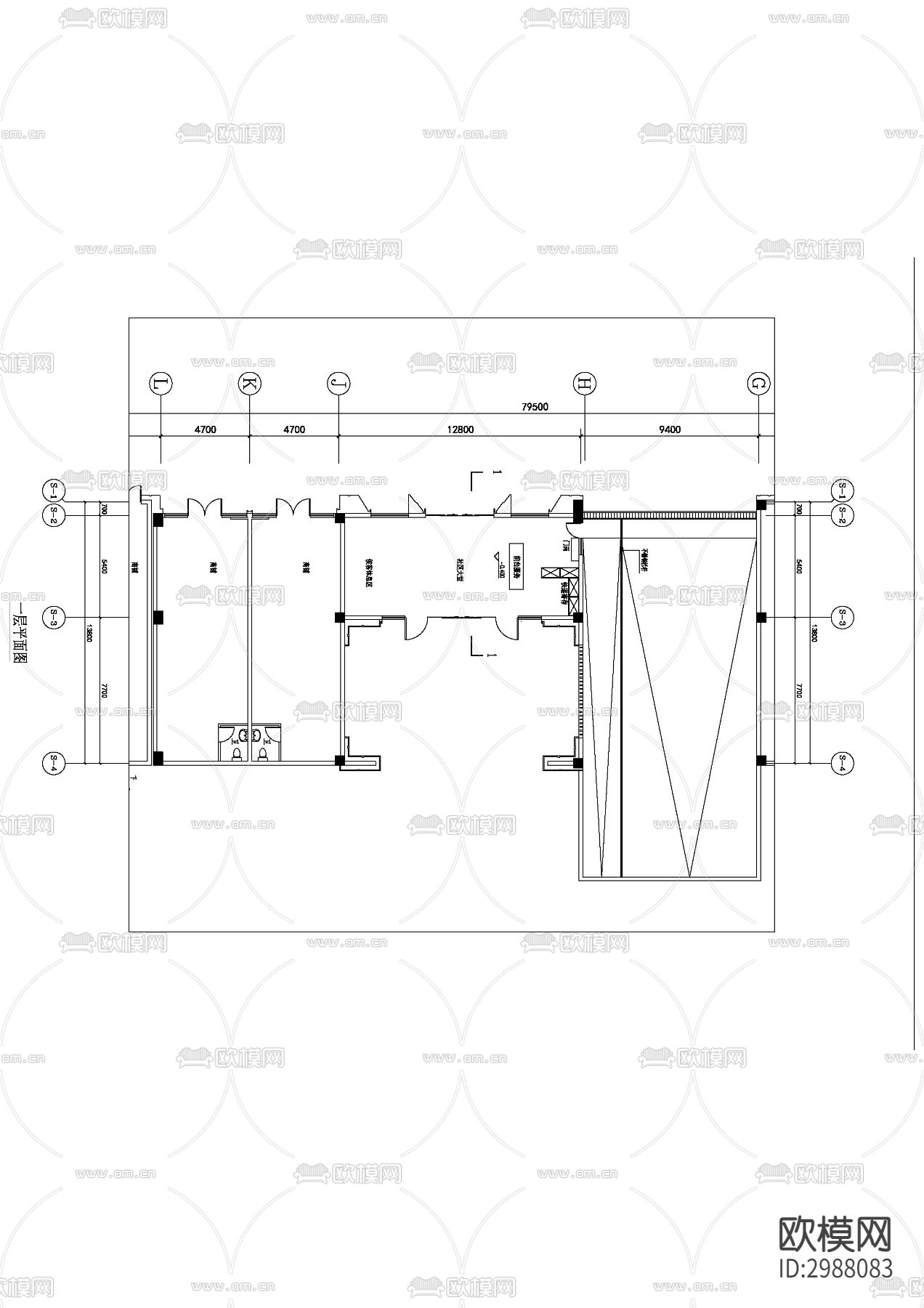 社区入口cad施工图下载（渲染图2）