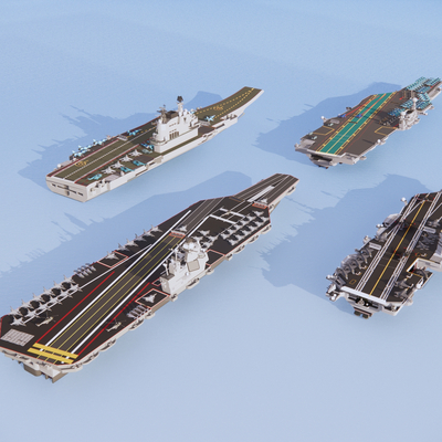  军事武器 航空母舰su模型 