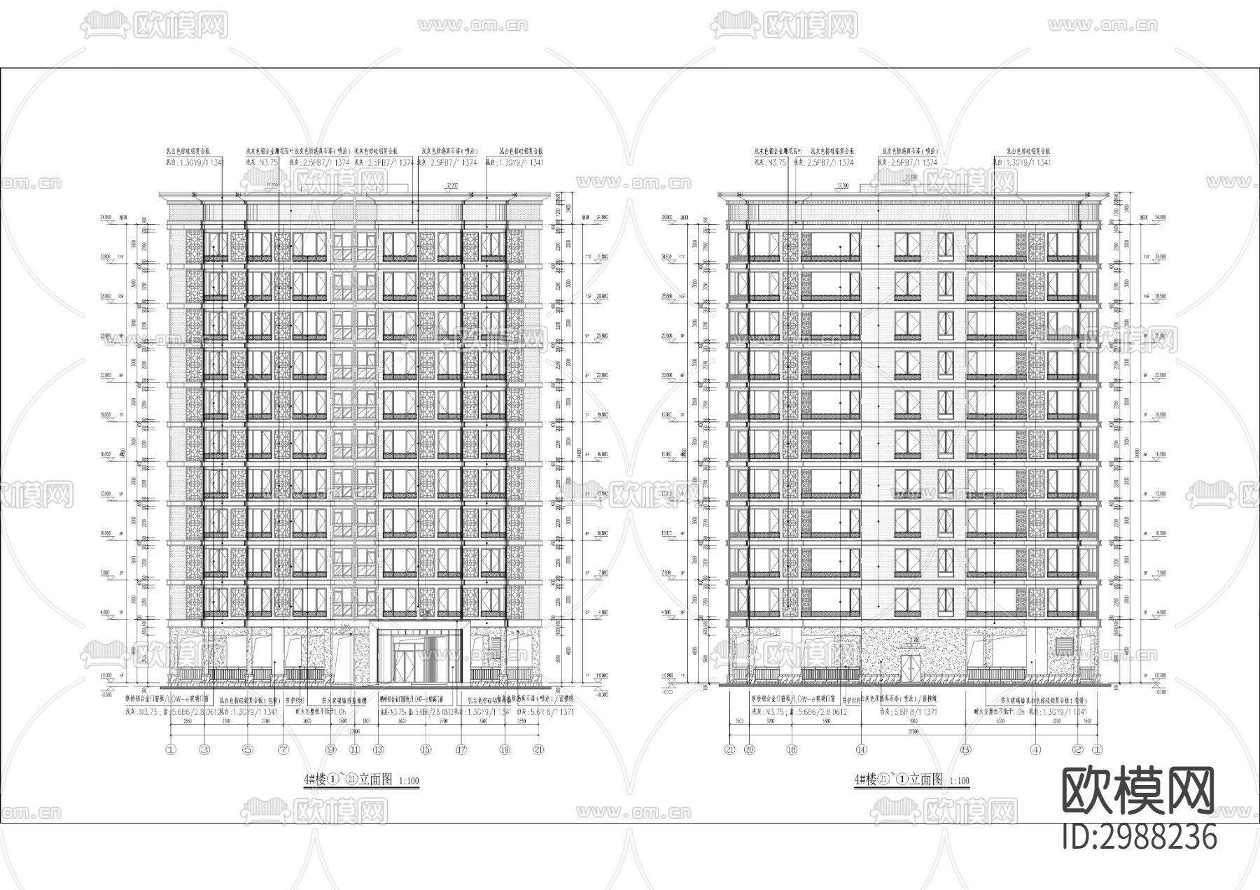 人才租赁住房项目cad施工图下载（渲染图8）
