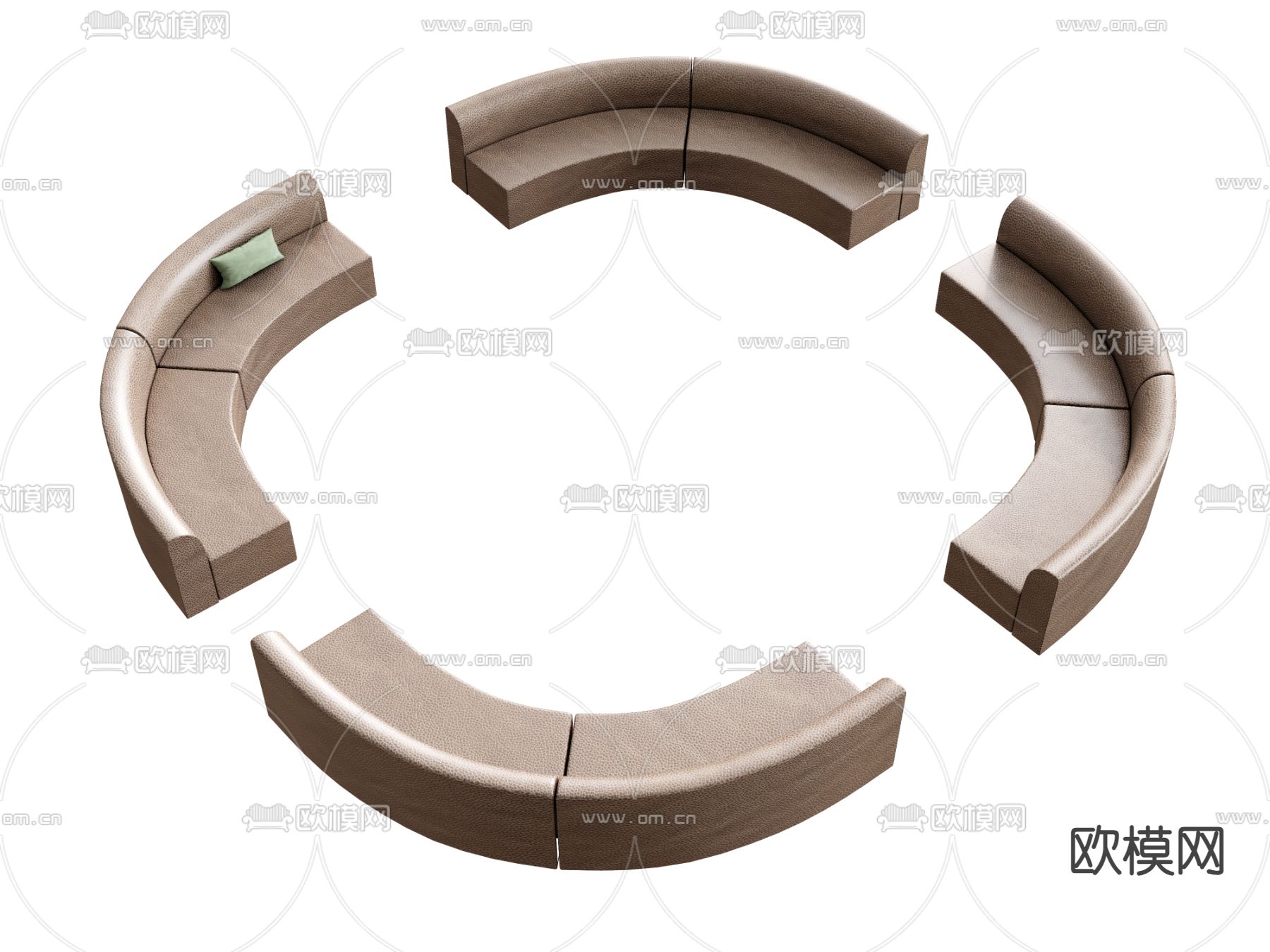 大堂沙发 拼接沙发su模型下载（渲染图1）
