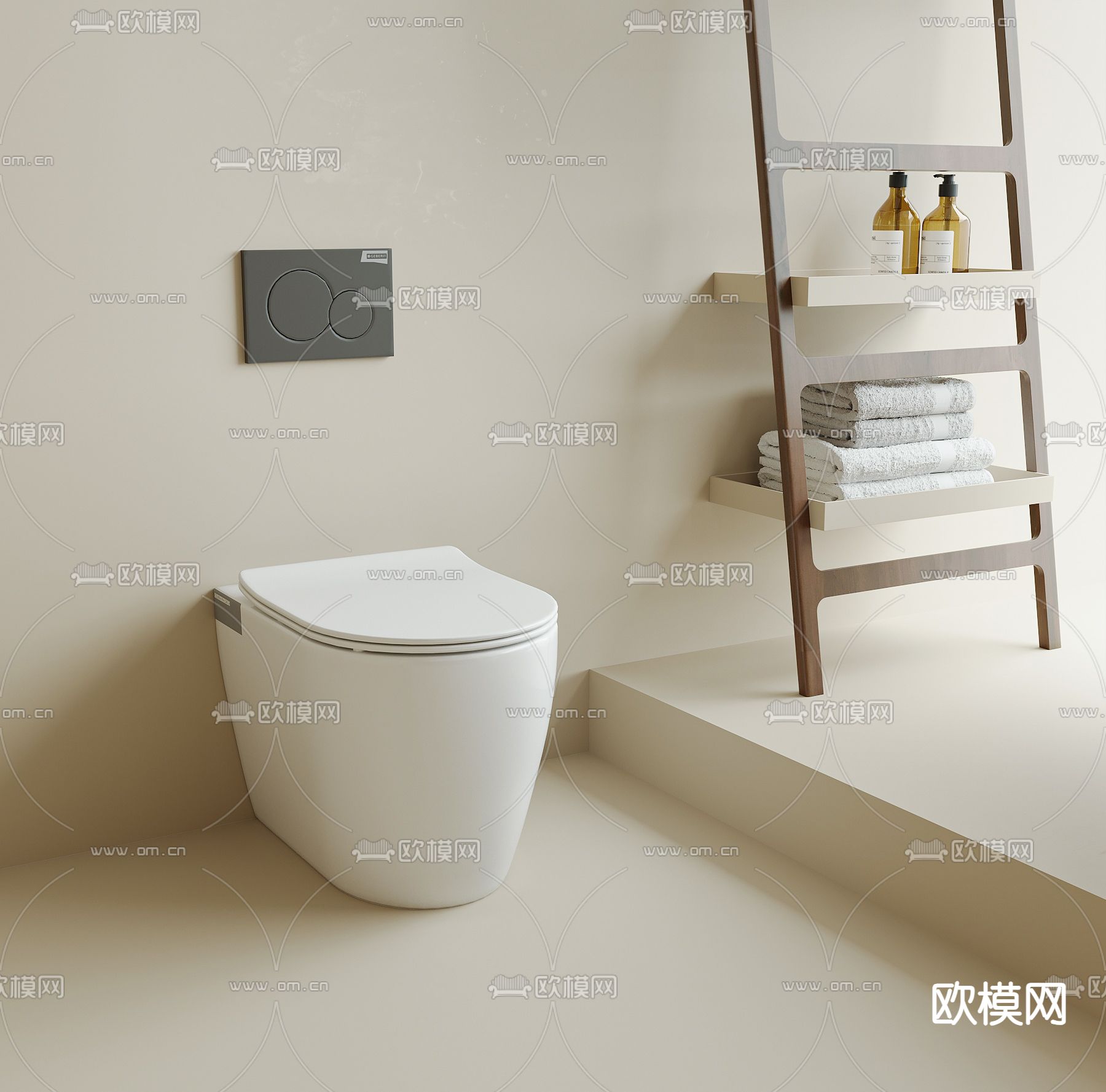 智能马桶 坐便器3d模型下载