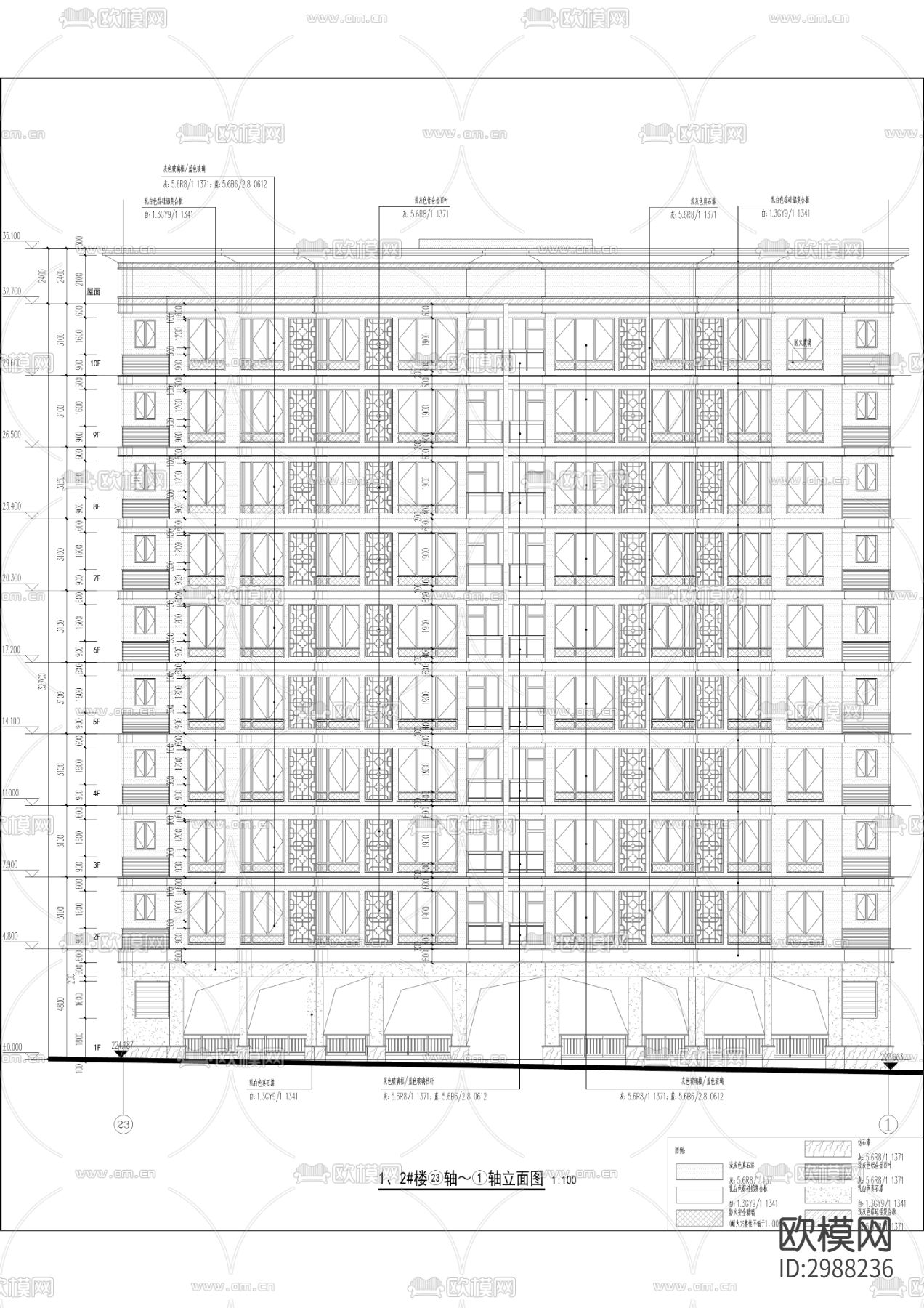 人才租赁住房项目cad施工图下载（渲染图7）