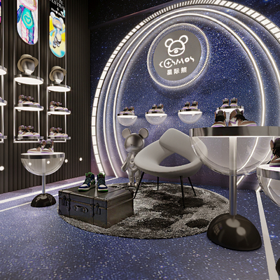  现代直播间su模型 