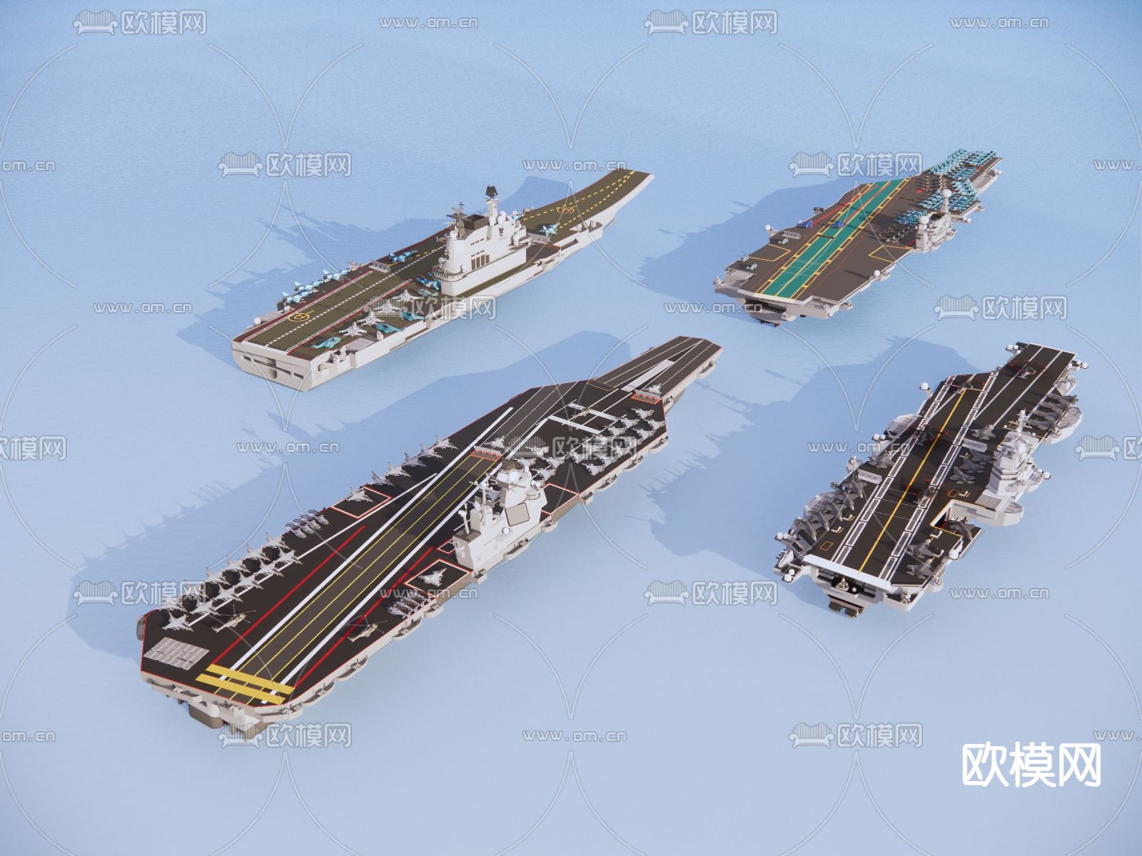 军事武器 航空母舰su模型下载（渲染图1）