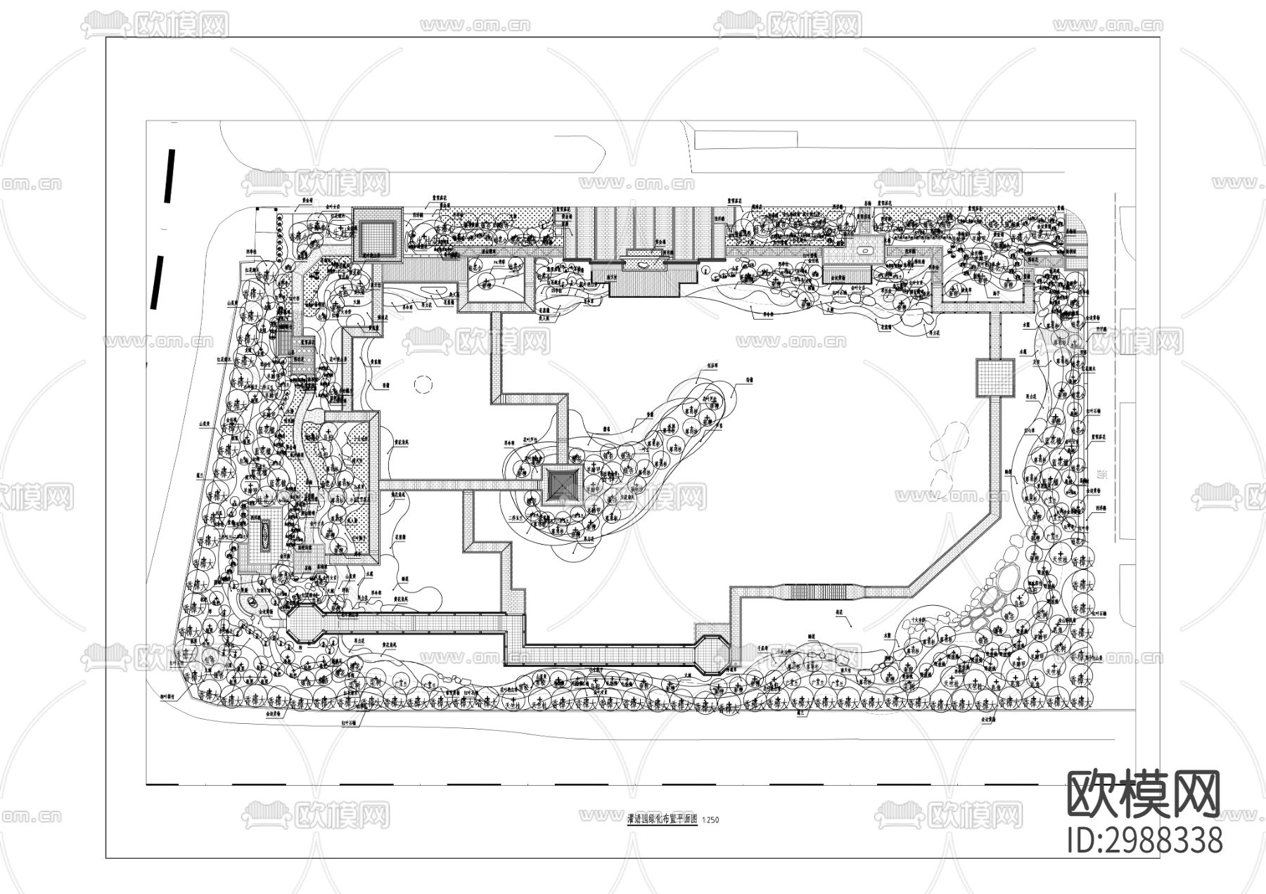 濯清园医药文化长廊及校园文化景观工程cad施工图下载（渲染图7）