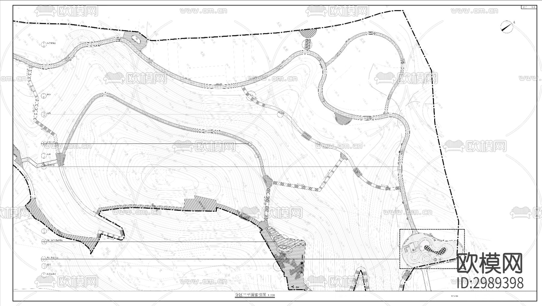 香国公园扩建工程cad施工图下载（渲染图8）