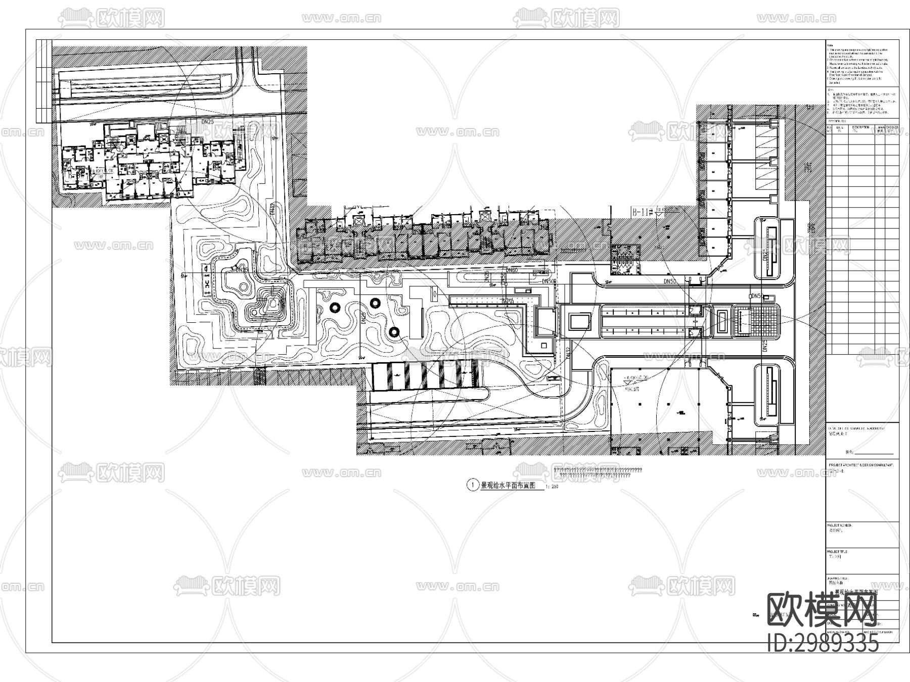 给排水cad平面图下载（渲染图2）