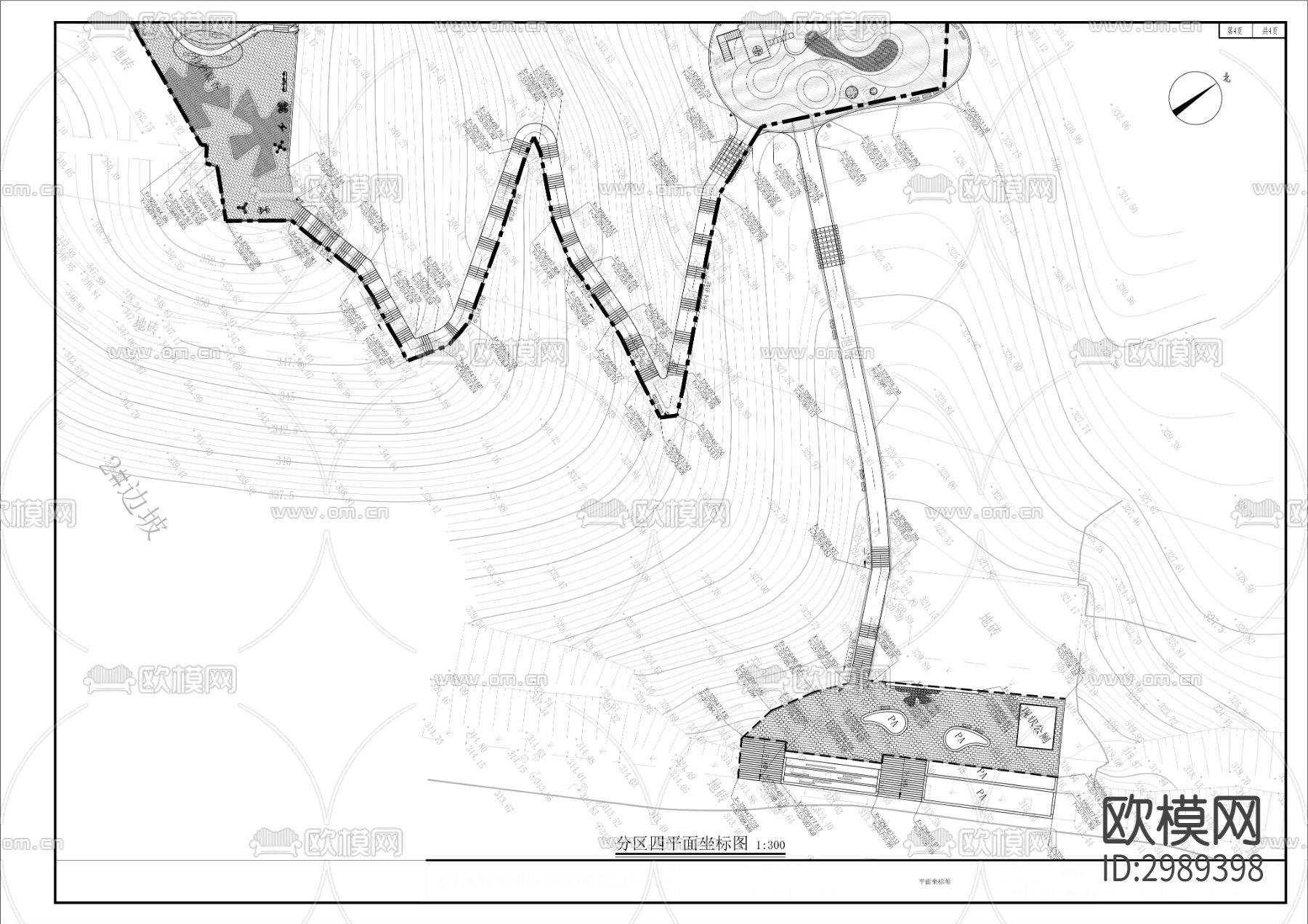 香国公园扩建工程cad施工图下载（渲染图5）