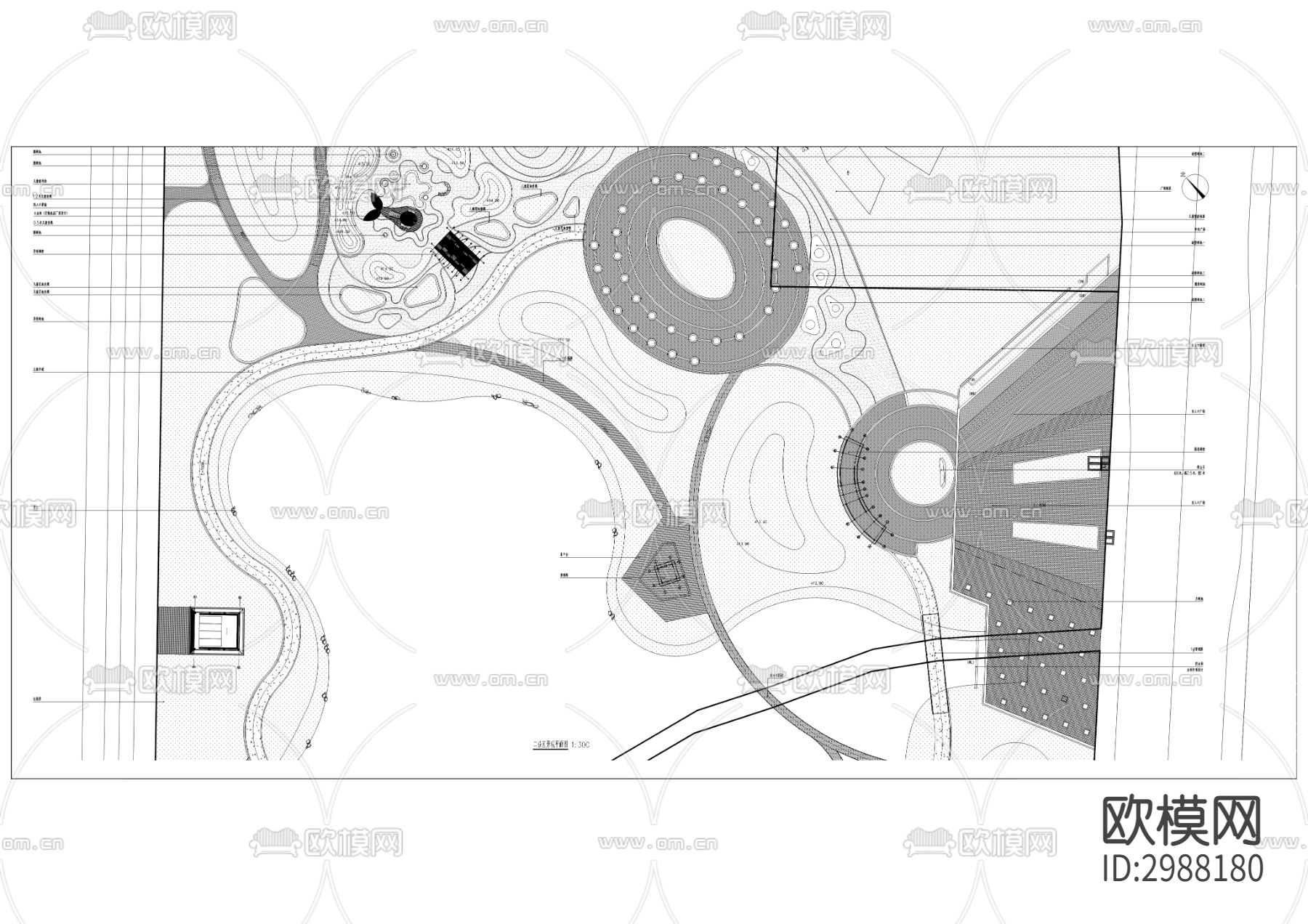 白龙公园cad施工图下载（渲染图6）