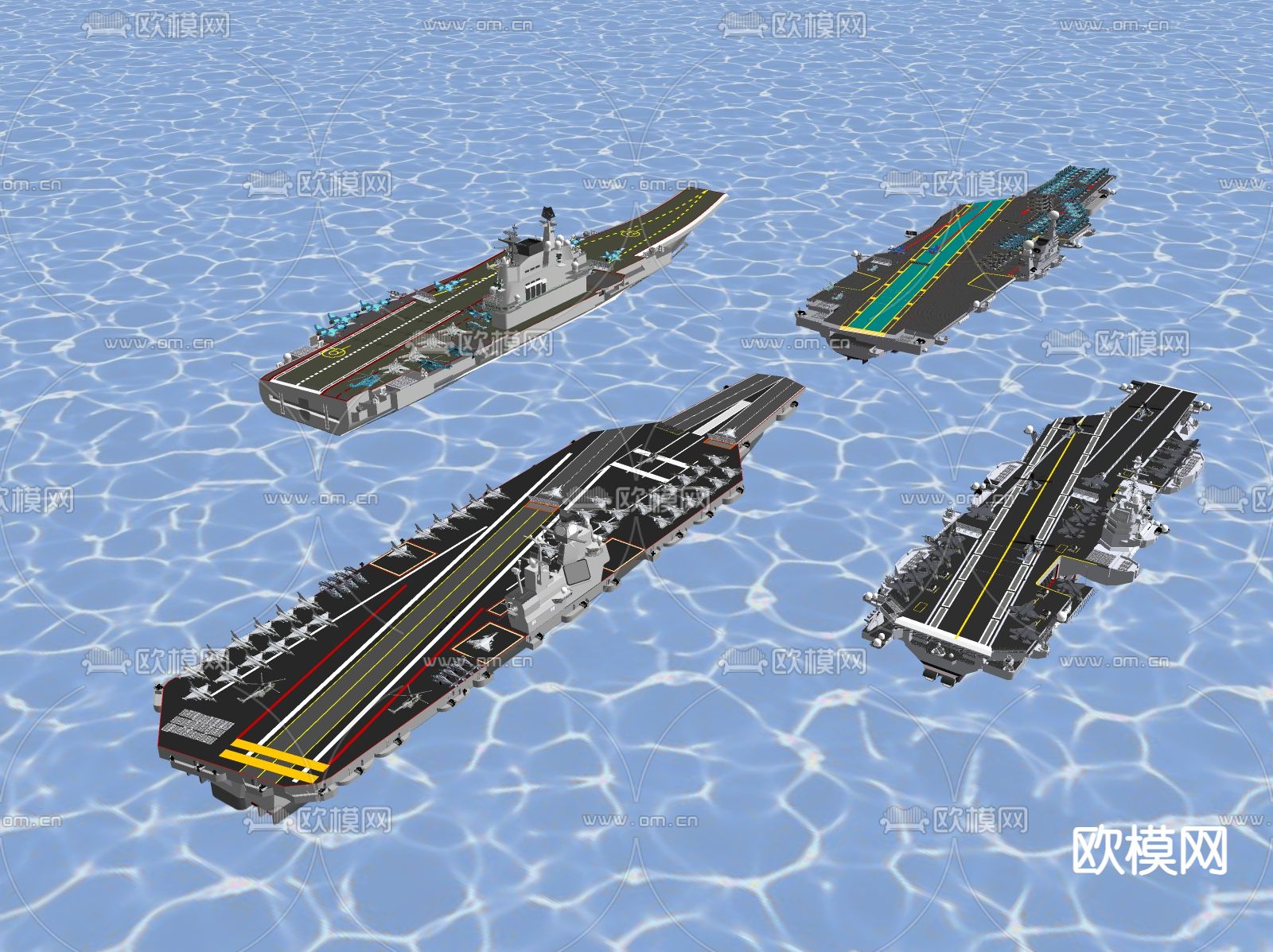 军事武器 航空母舰su模型下载（渲染图3）