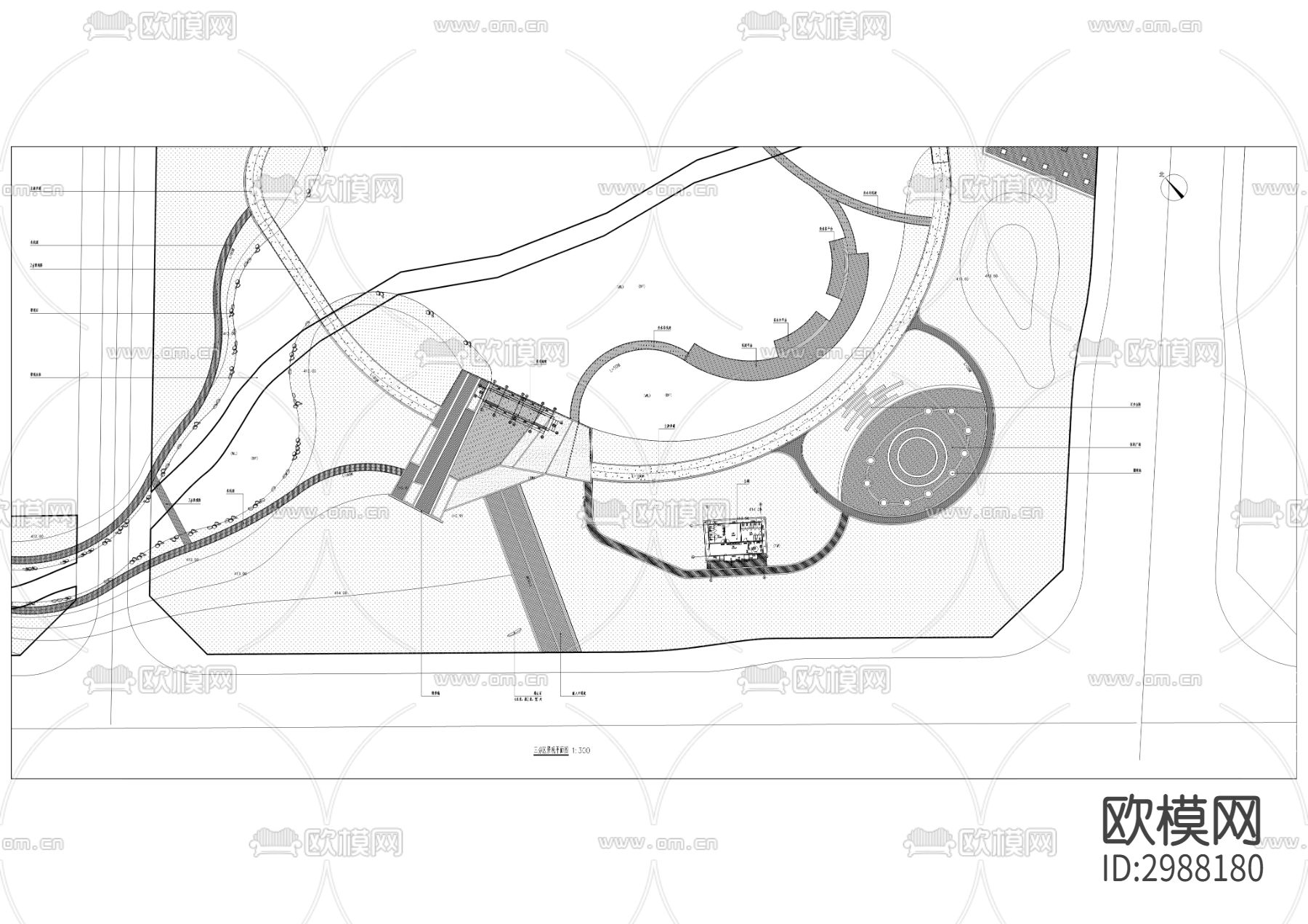白龙公园cad施工图下载（渲染图5）