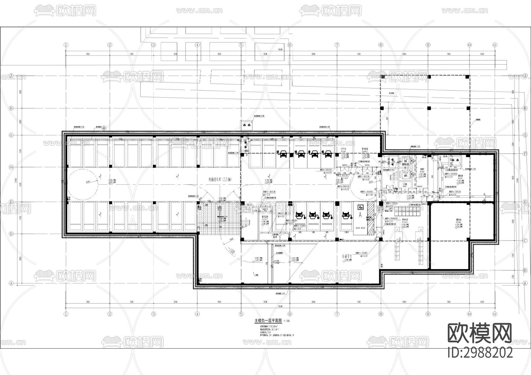 供电公司运检用房项目cad施工图下载（渲染图1）
