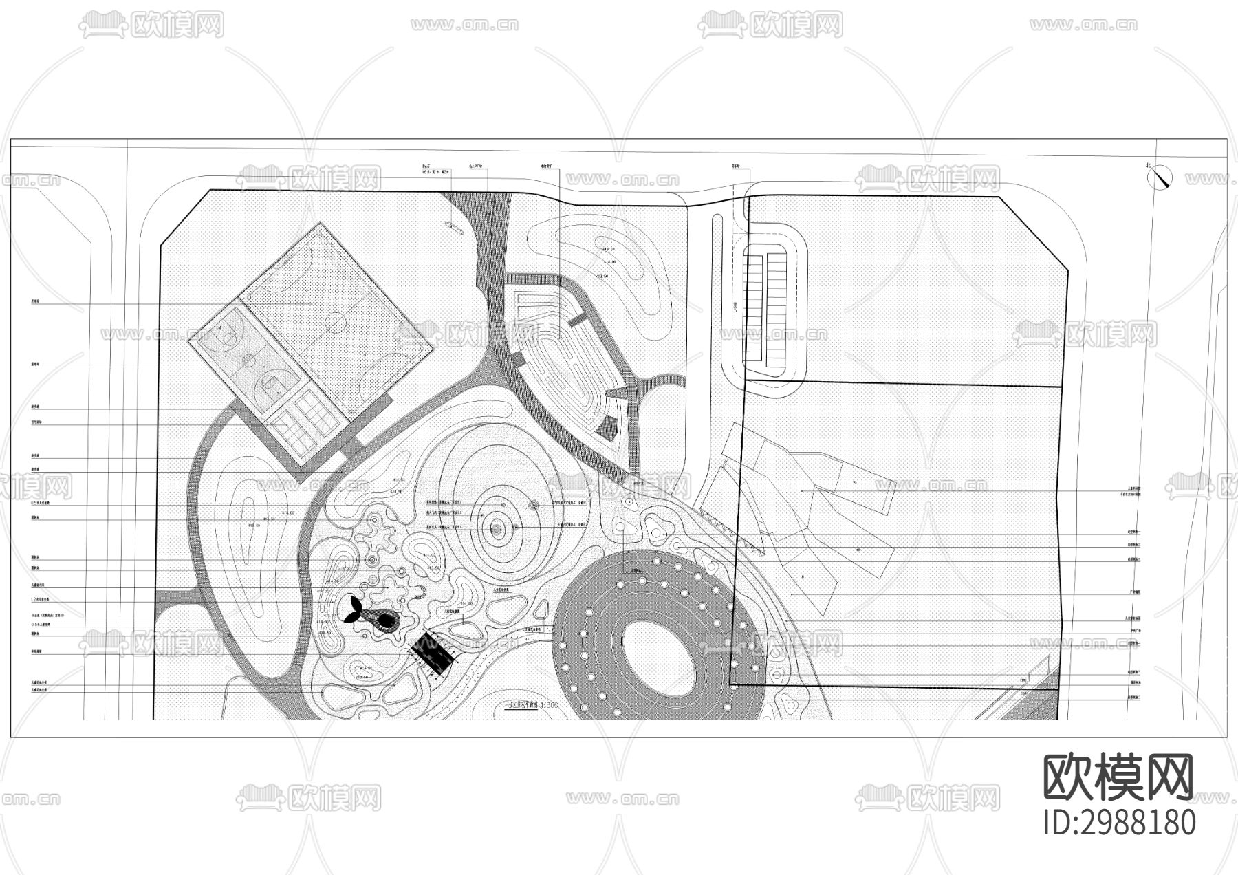 白龙公园cad施工图下载（渲染图7）