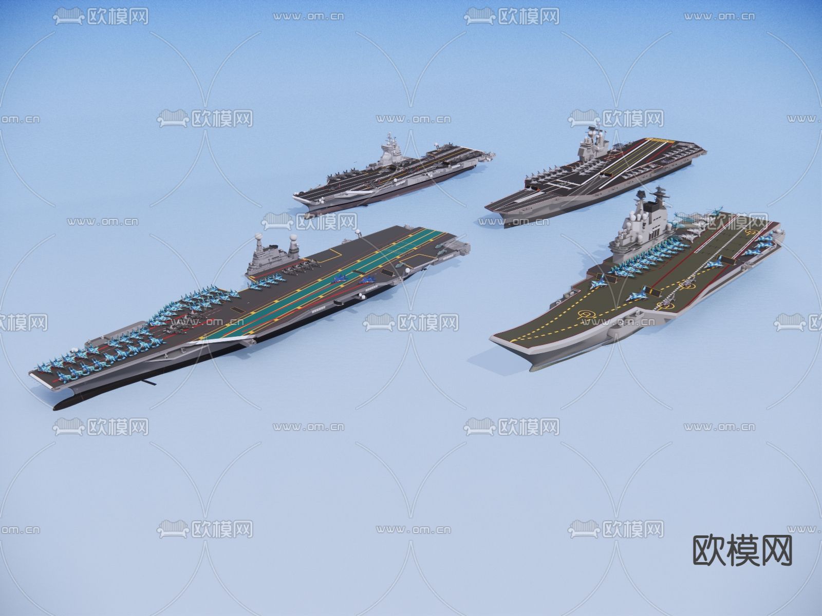 军事武器 航空母舰su模型下载（渲染图2）