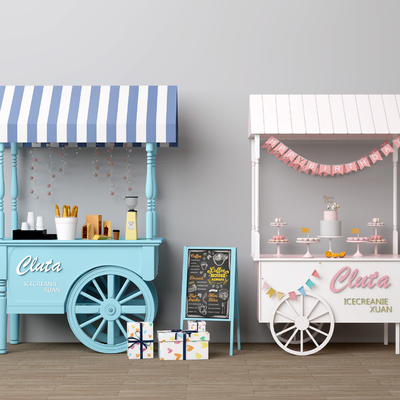  售货车 贩卖车 专卖店su模型 