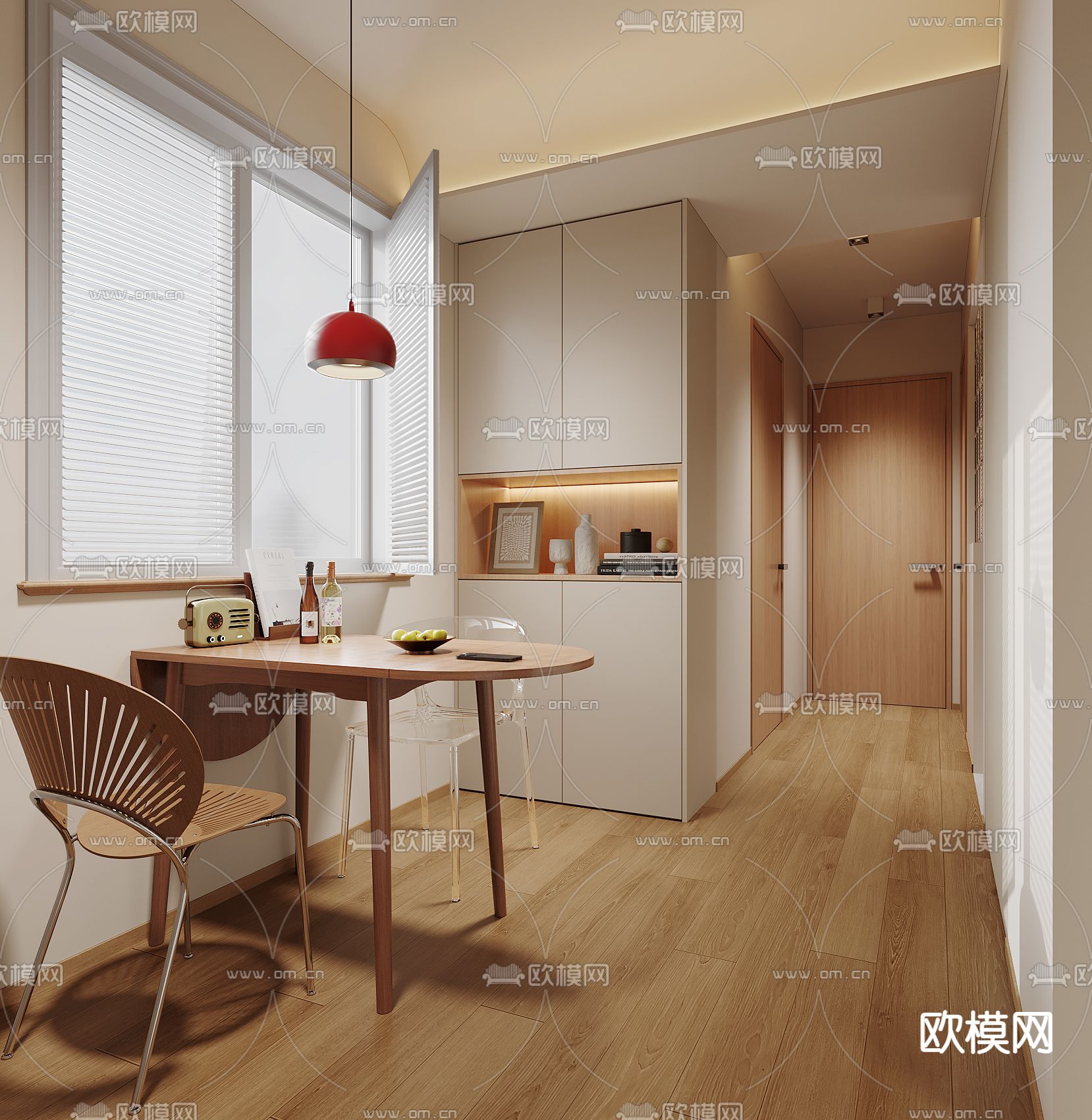 北欧客餐厅3d模型下载（渲染图4）