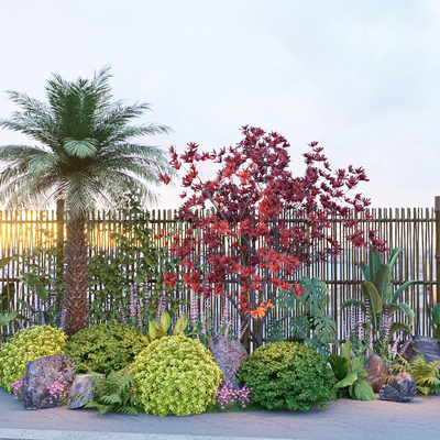  植物花境 灌木球su模型 