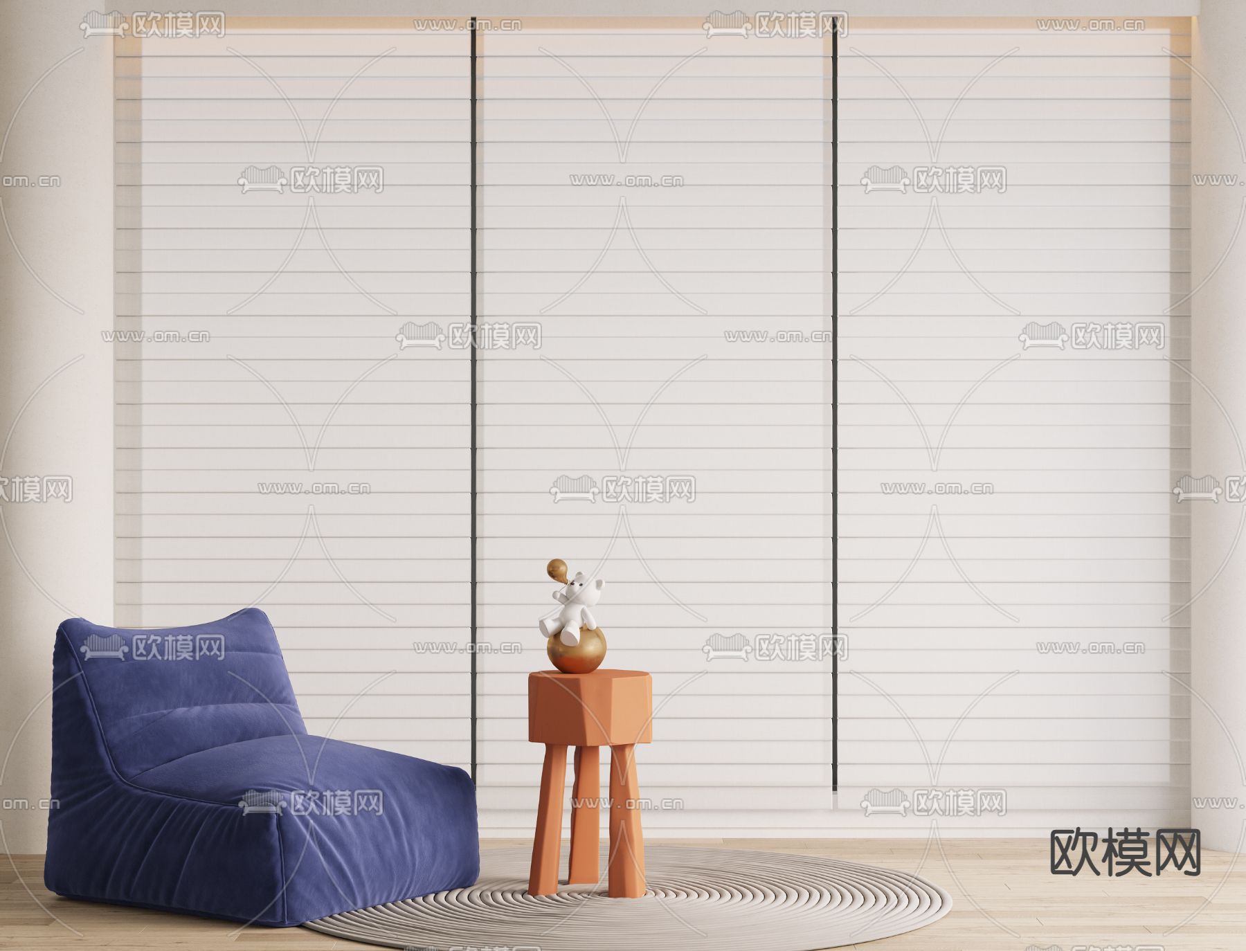 窗帘 梦幻帘 百叶帘3d模型下载