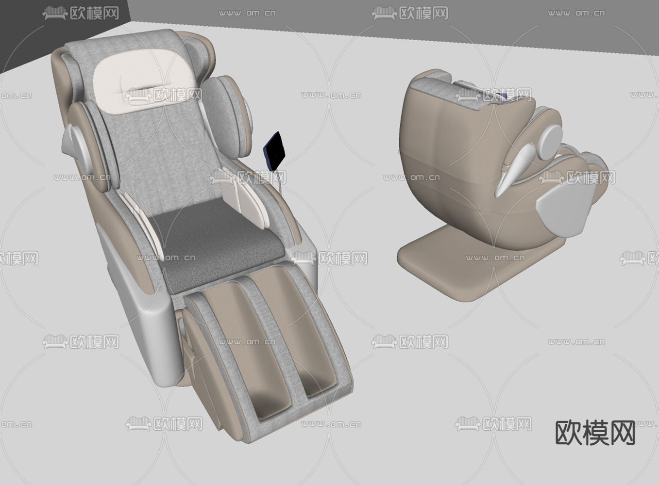 现代按摩椅su模型下载（渲染图1）