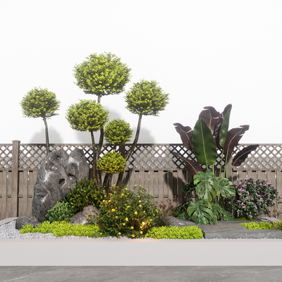  植物堆 微地形 庭院造景su模型 