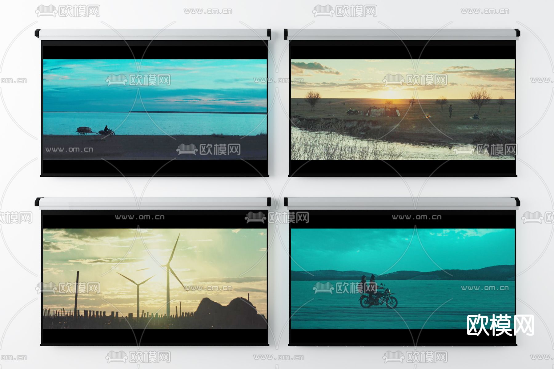 投影幕布3d模型下载