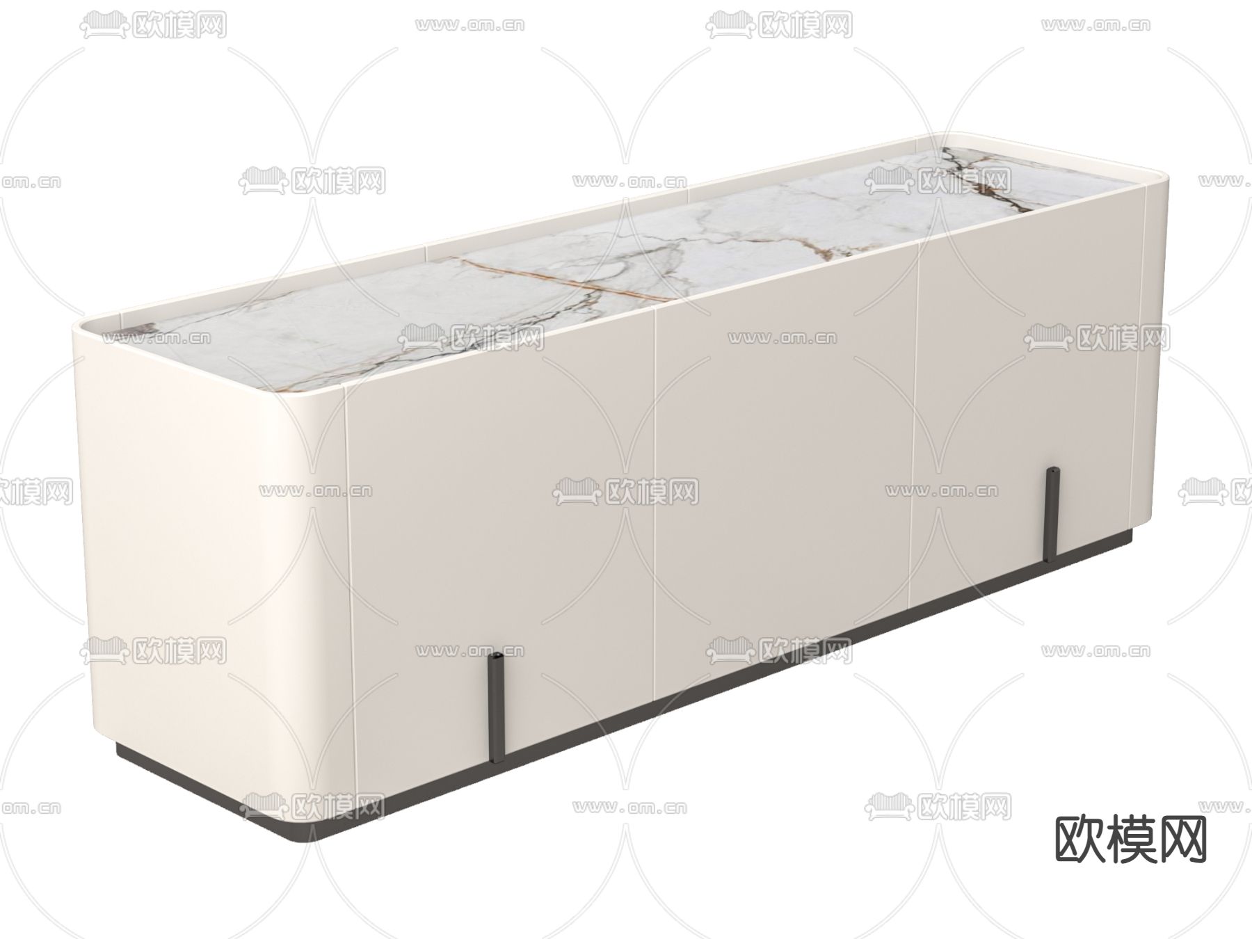 FENDI电视柜su模型下载（渲染图1）