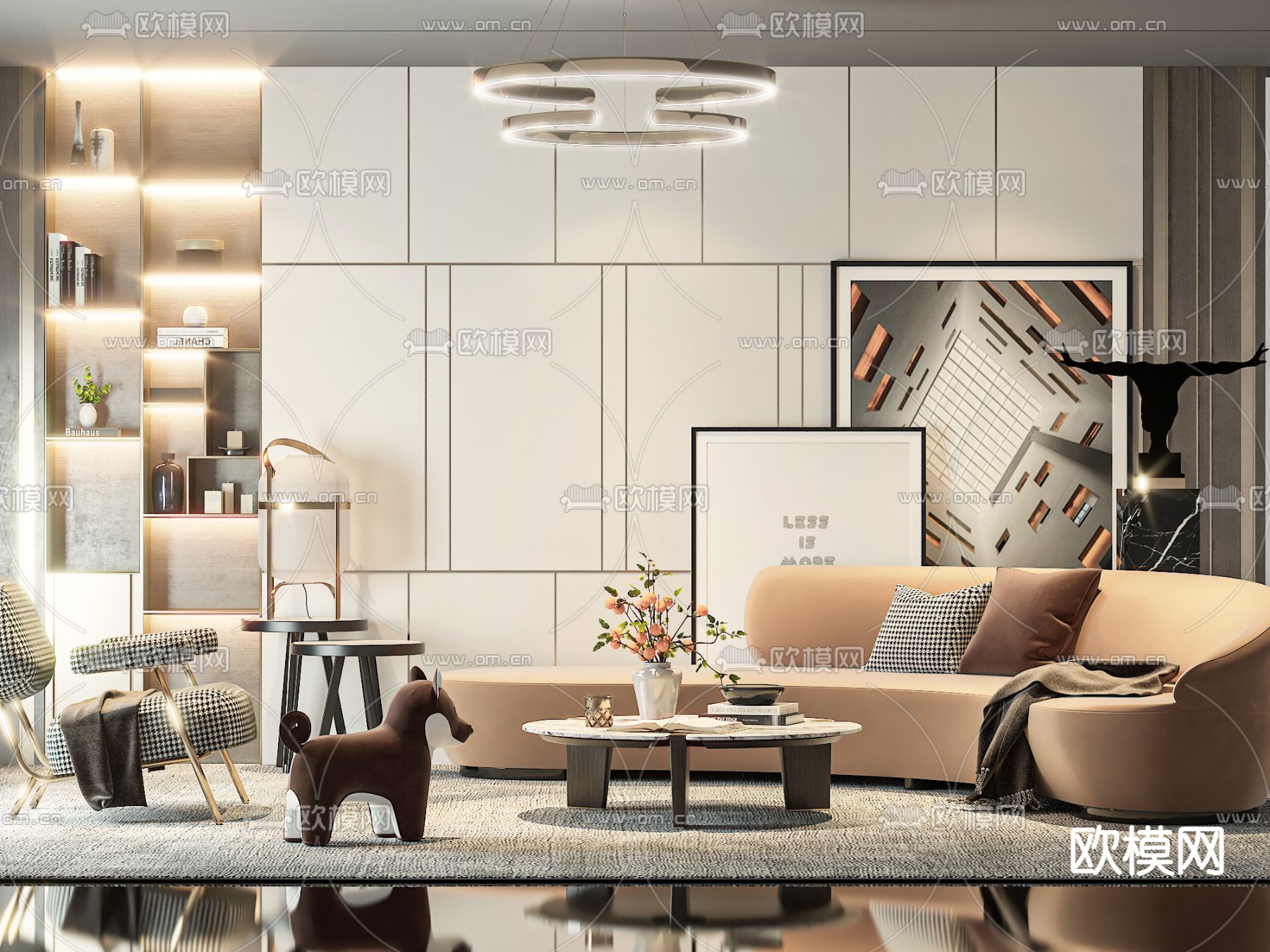 现代组合沙发3d模型下载