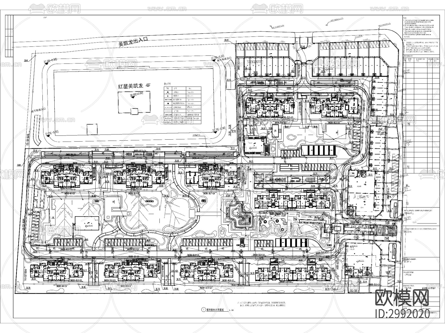 景观给排水cad平面图下载（渲染图2）