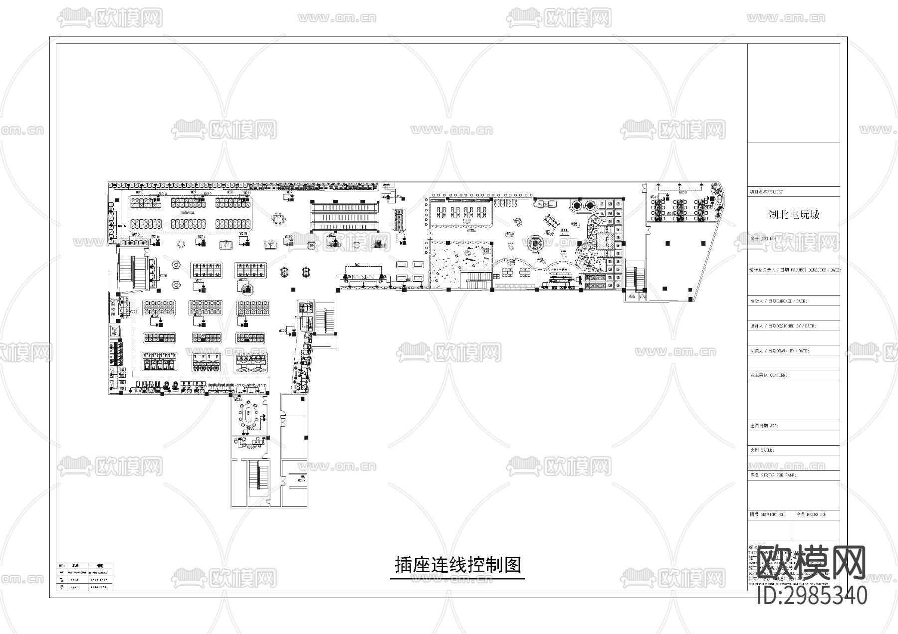 湖北电玩城cad平面图下载（渲染图9）