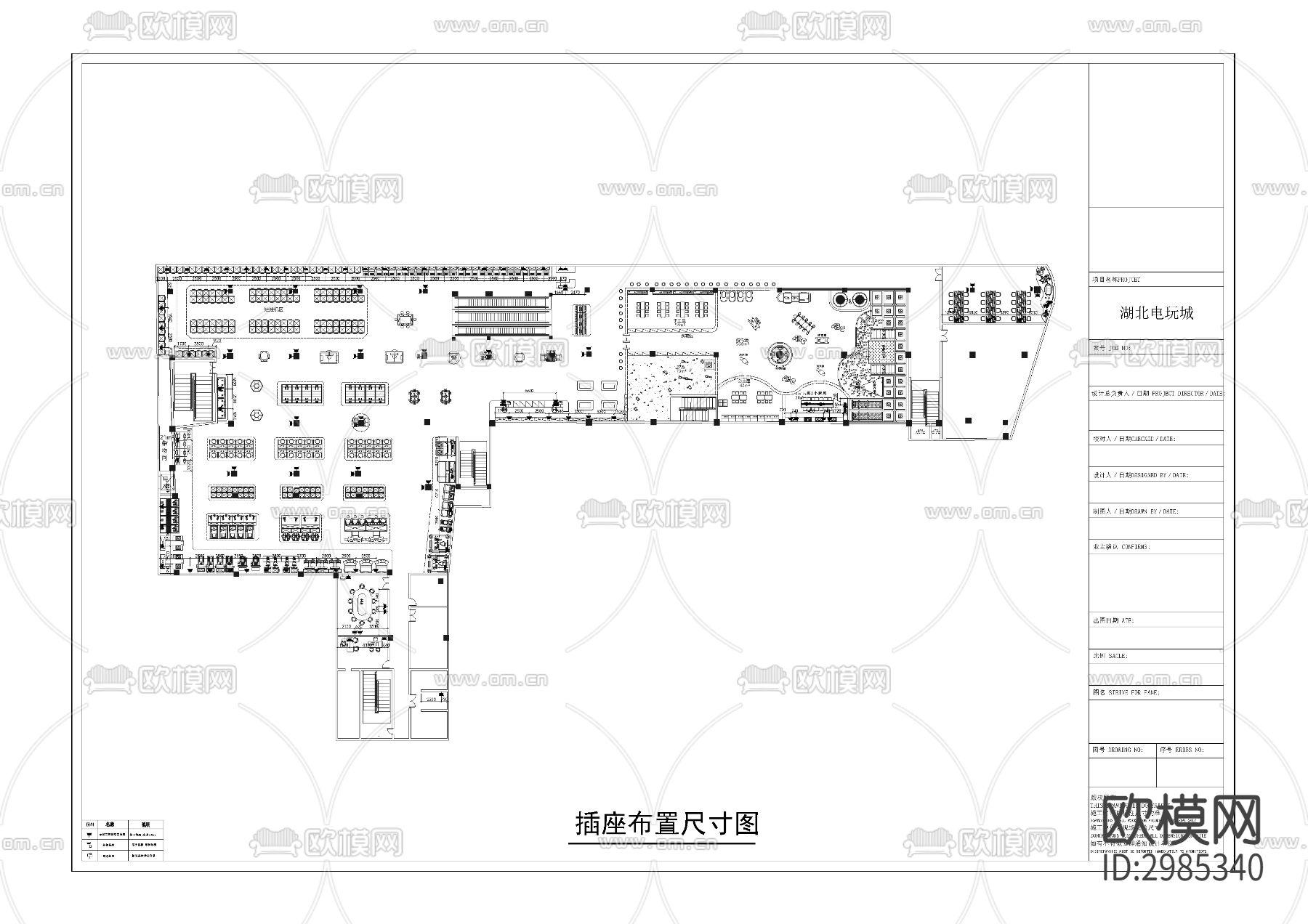 湖北电玩城cad平面图下载（渲染图7）