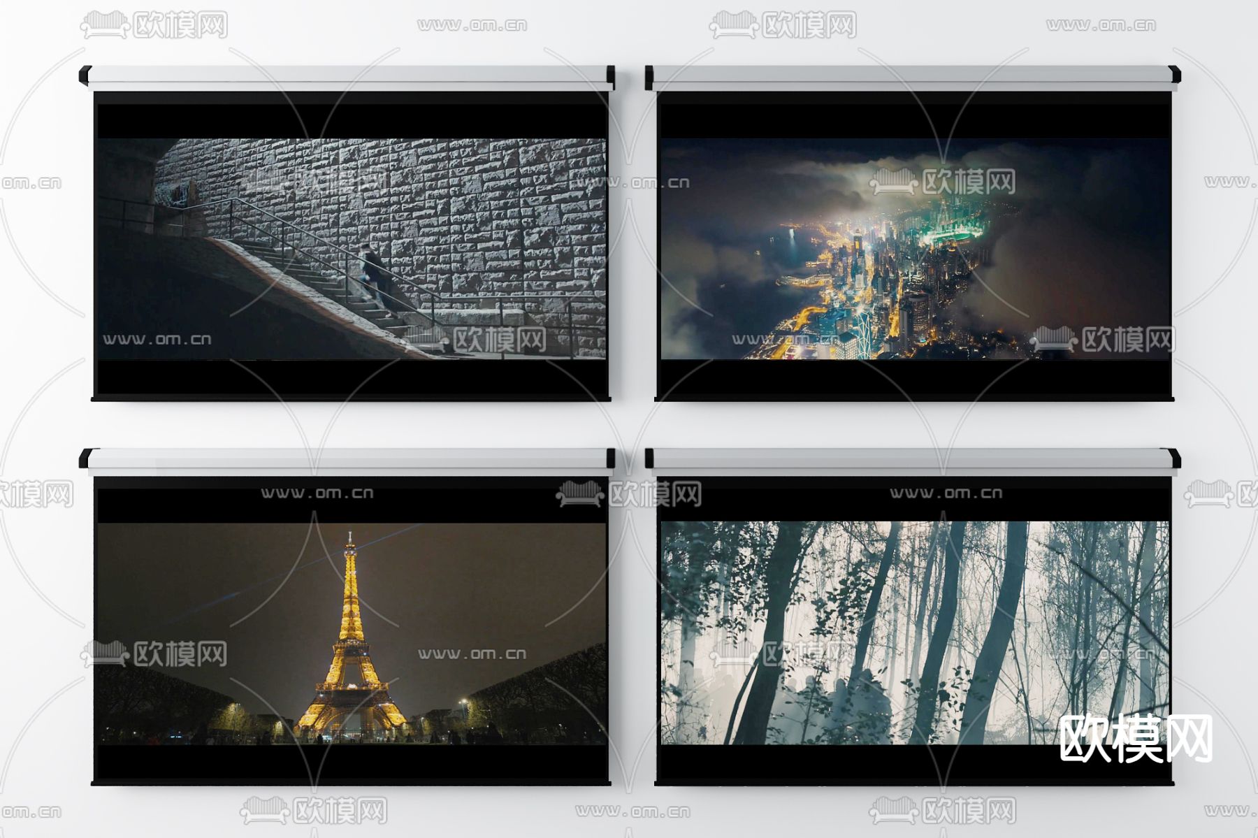 投影幕布3d模型下载