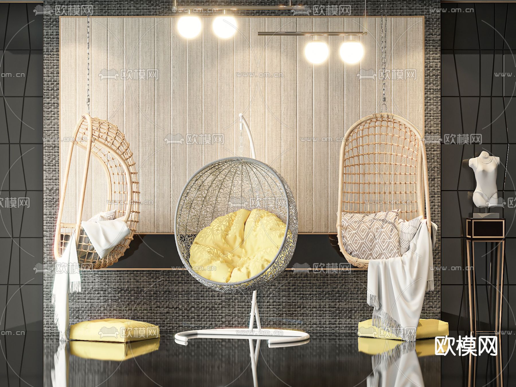 吊椅 阳台椅3d模型下载