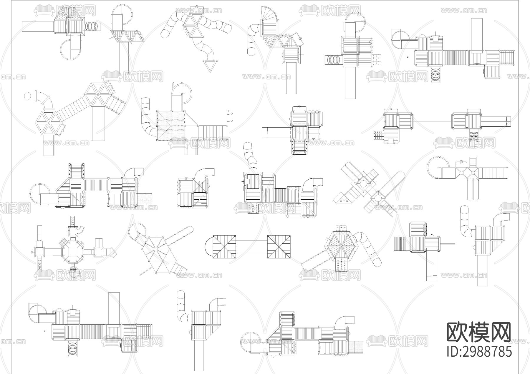 户外家具cad图库下载（渲染图8）