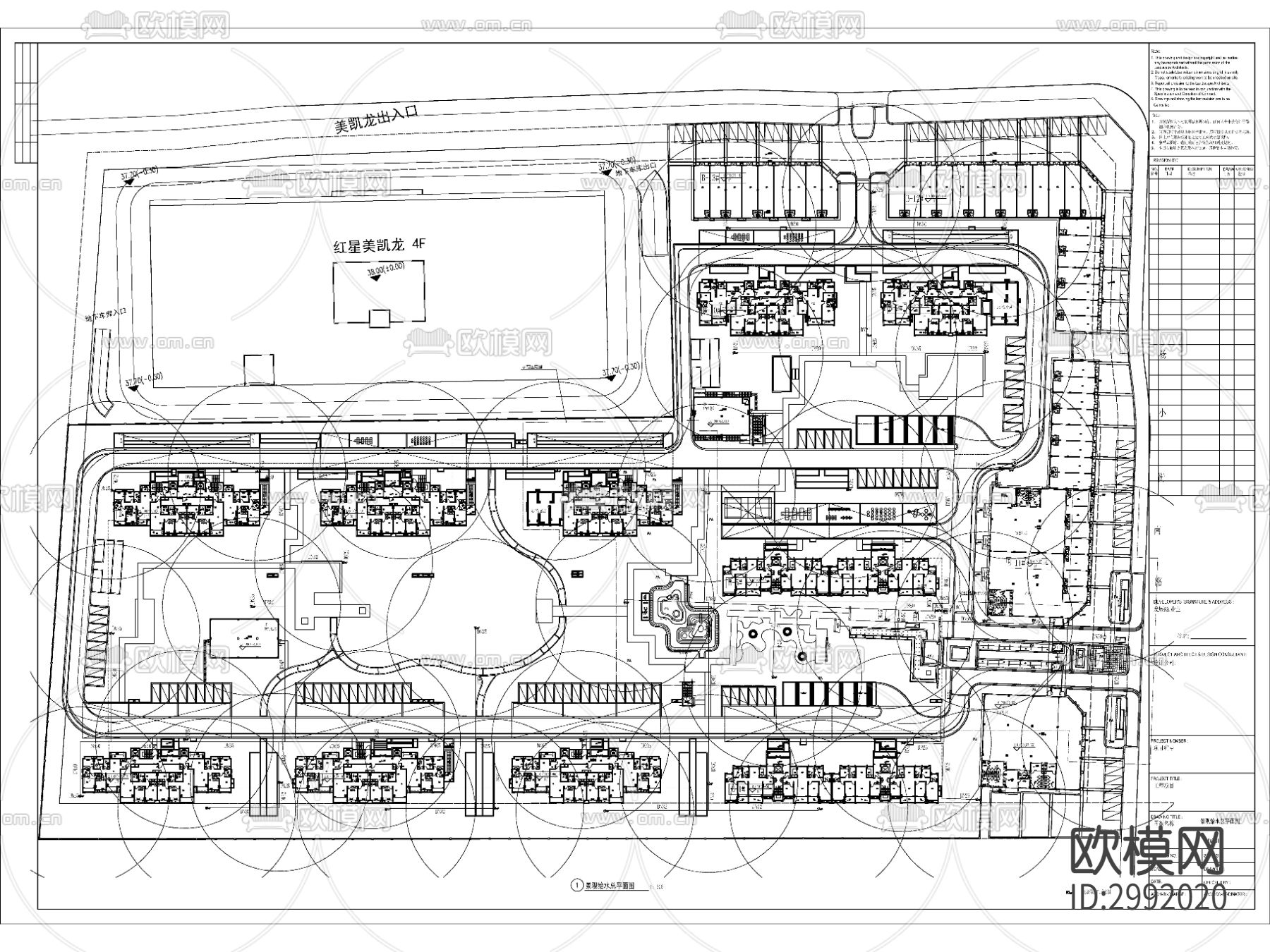 景观给排水cad平面图下载（渲染图1）