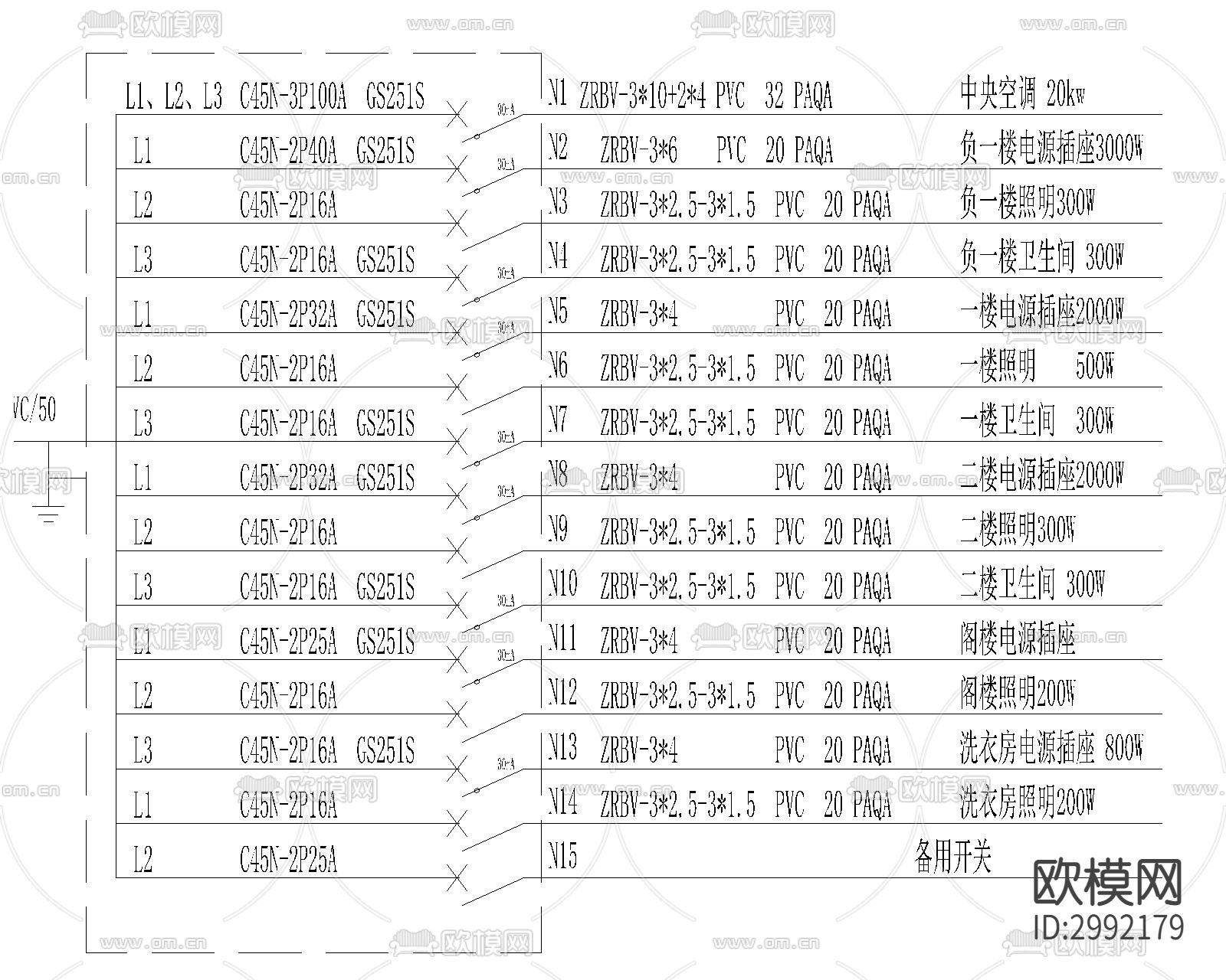 灯具 开关 插座 面板 图例 符号cad图库下载（渲染图5）